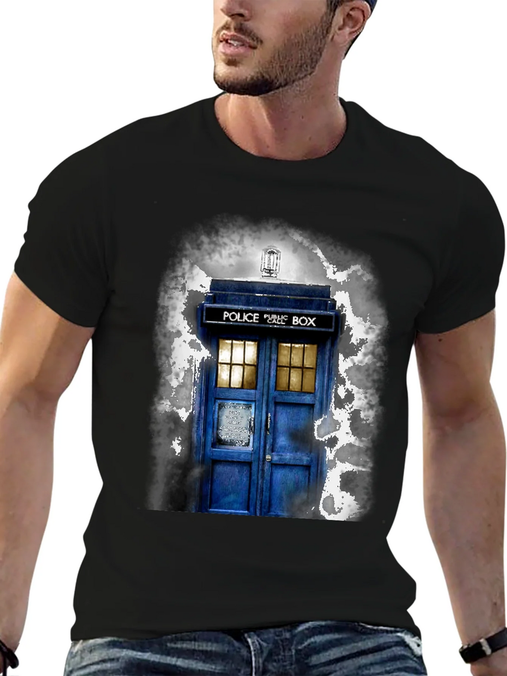 Doctor Who TARDIS Graphic Tee - Unisex Black T-Shirt product image 6