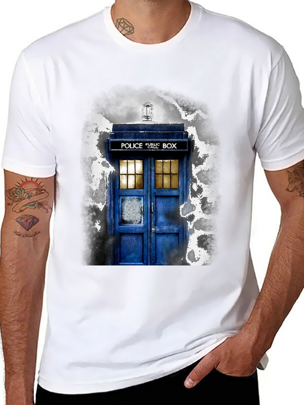 Doctor Who TARDIS Graphic Tee - Unisex Black T-Shirt product image 7