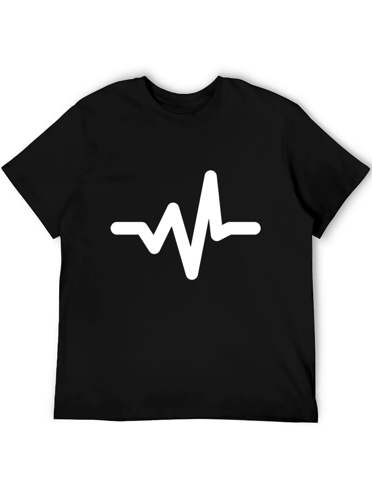 Heartbeat Graphic Tee - Trendy Black Cotton T-Shirt product image 3