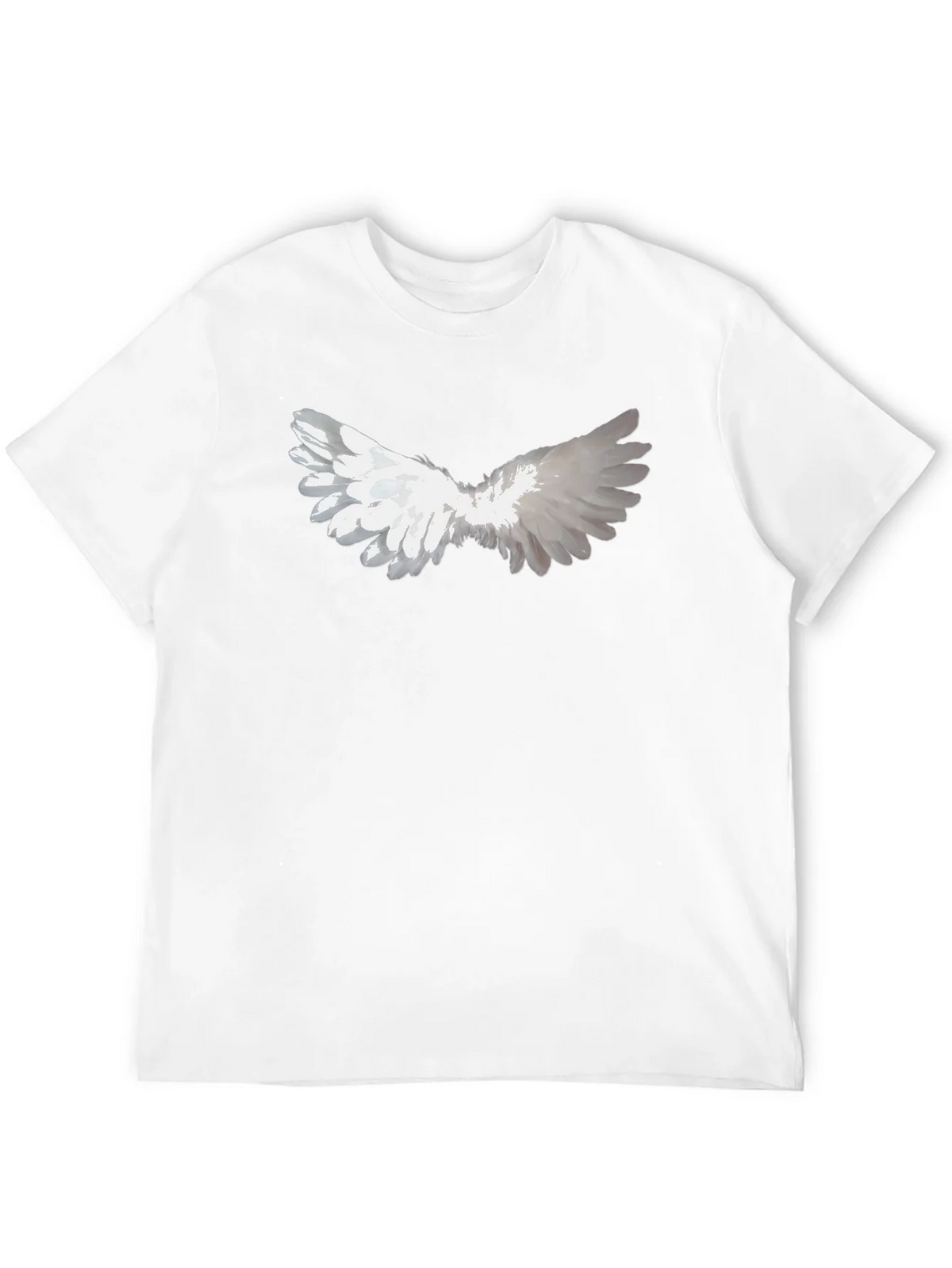 Angel Wing Graphic Tee - Black Cotton Casual Wear product image 9