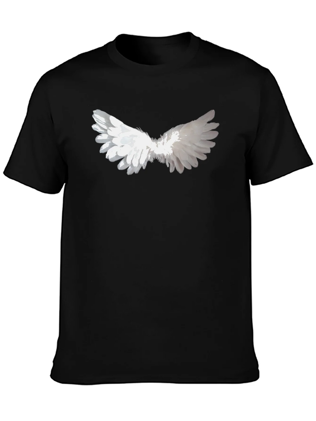 Angel Wing Graphic Tee - Black Cotton Casual Wear product image 3