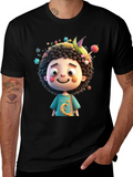 Cartoon Character Black T-Shirt product image 1