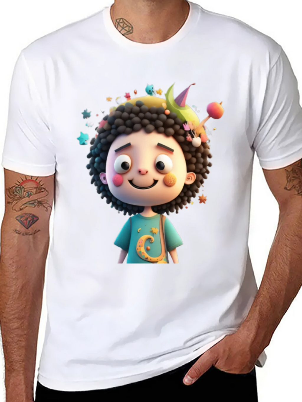 Cartoon Character Black T-Shirt product image 7