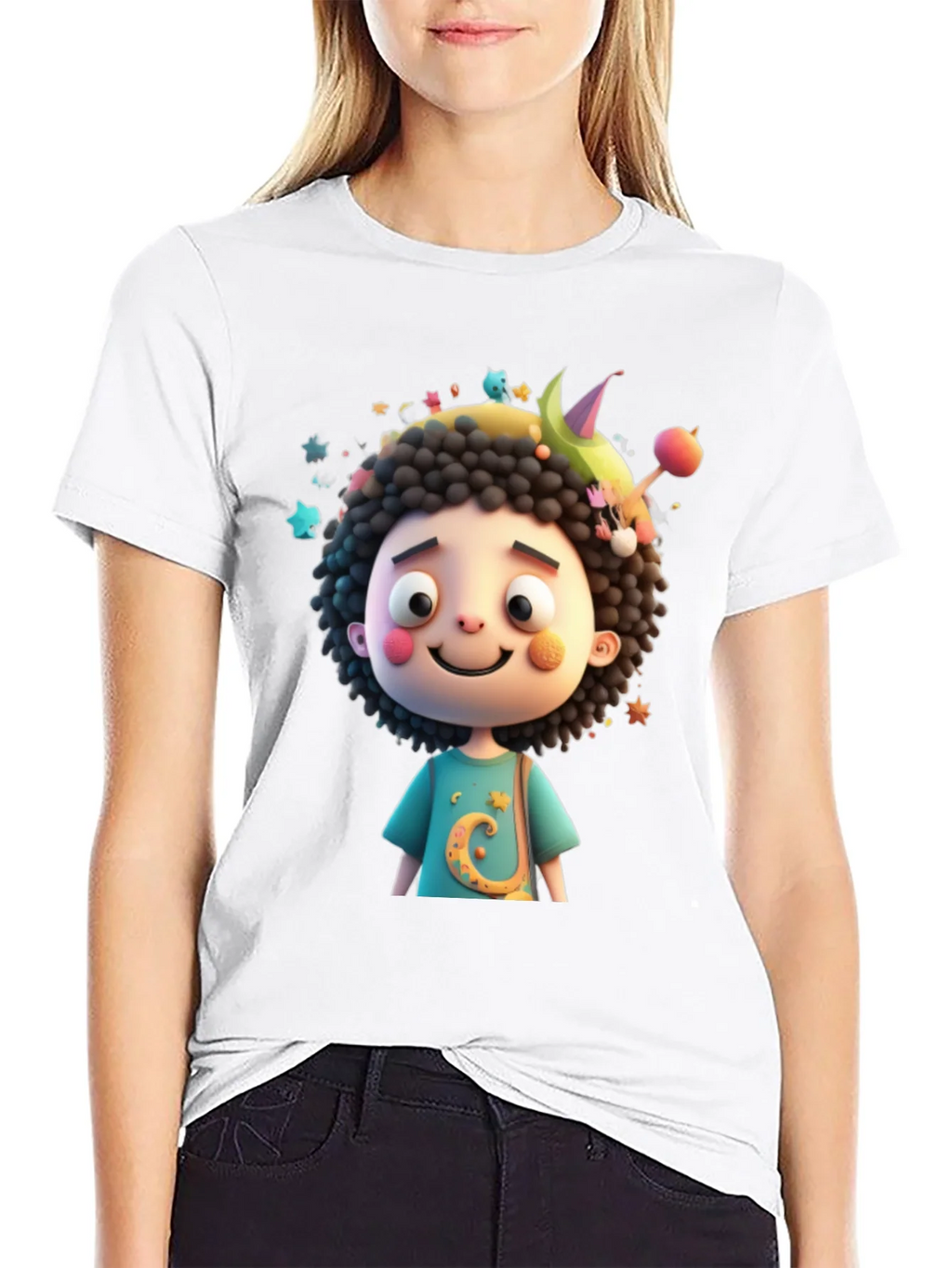 Cartoon Character Black T-Shirt product image 8