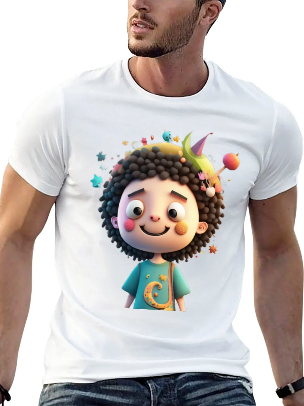 Cartoon Character Black T-Shirt product image 11