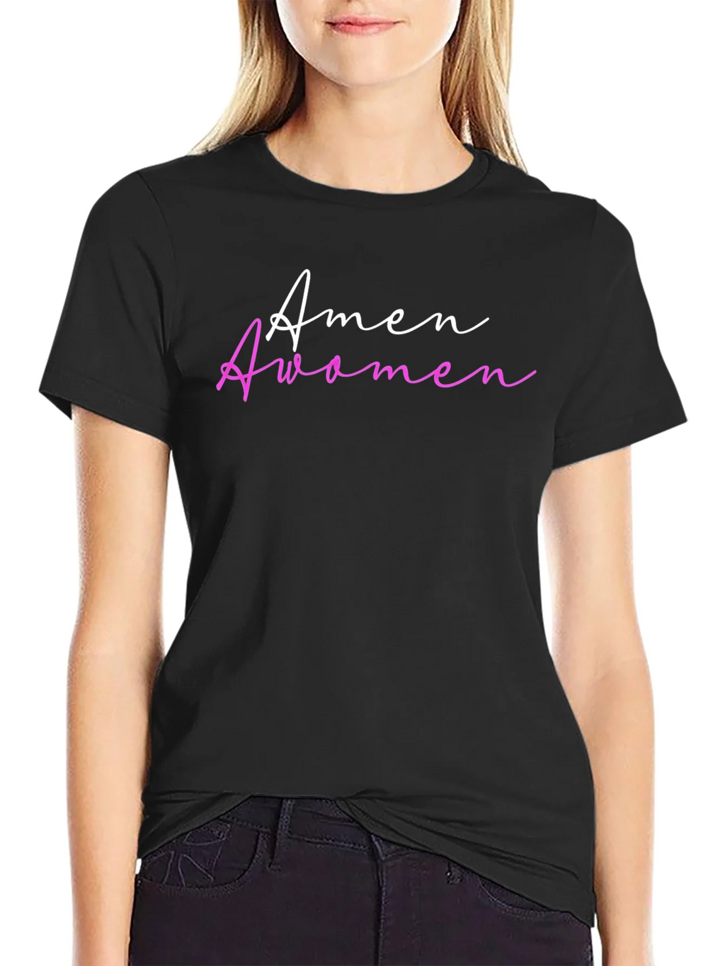 Amen Awomen T-Shirt - Trendy Slogan Tee product image 2