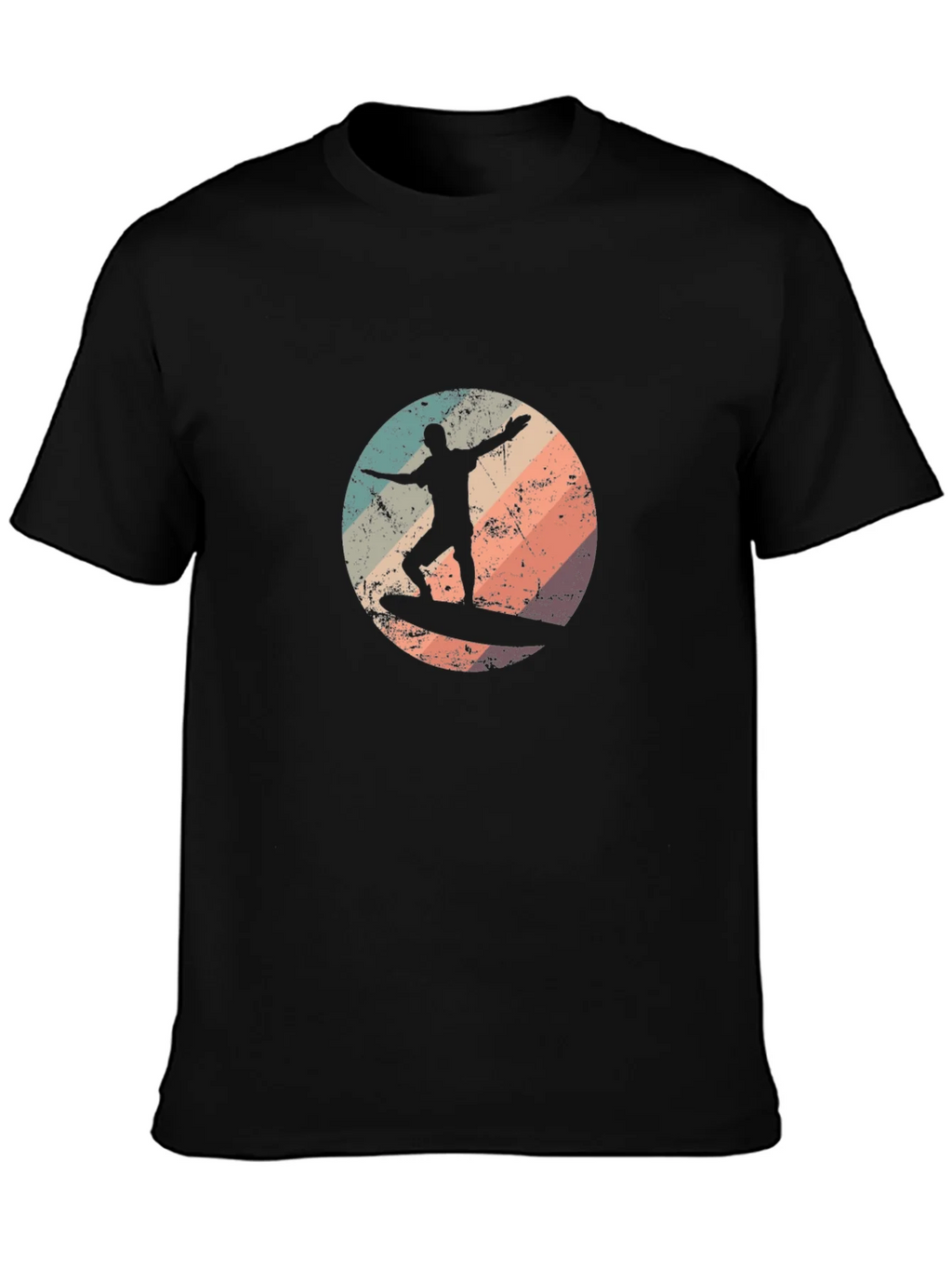 Retro Surfer T-Shirt - Black Surf Tee product image 3