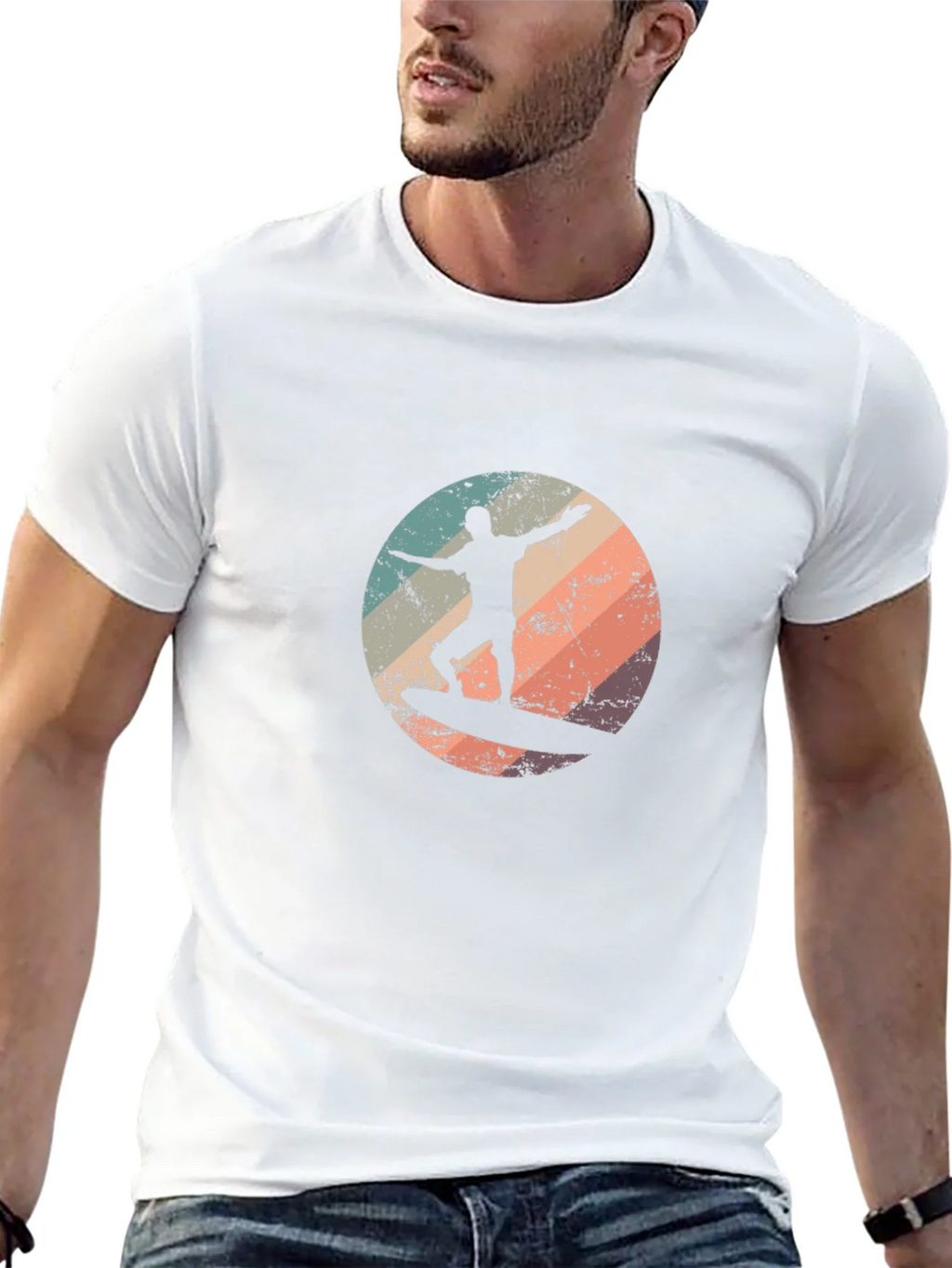 Retro Surfer T-Shirt - Black Surf Tee product image 12