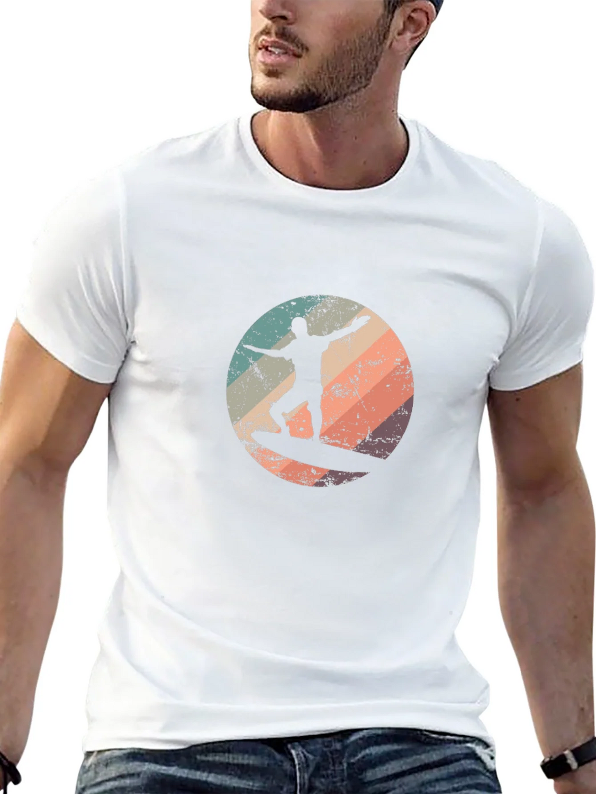 Retro Surfer T-Shirt - Black Surf Tee product image 12