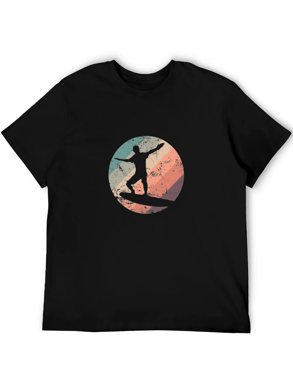 Retro Surfer T-Shirt - Black Surf Tee product image 5