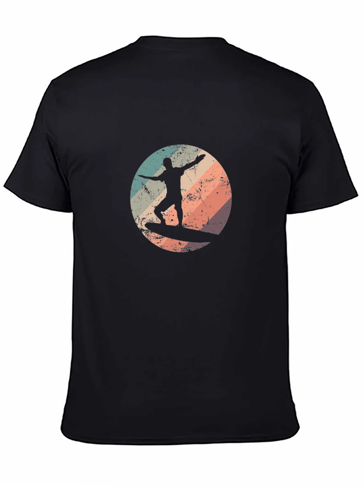 Retro Surfer T-Shirt - Black Surf Tee product image 4