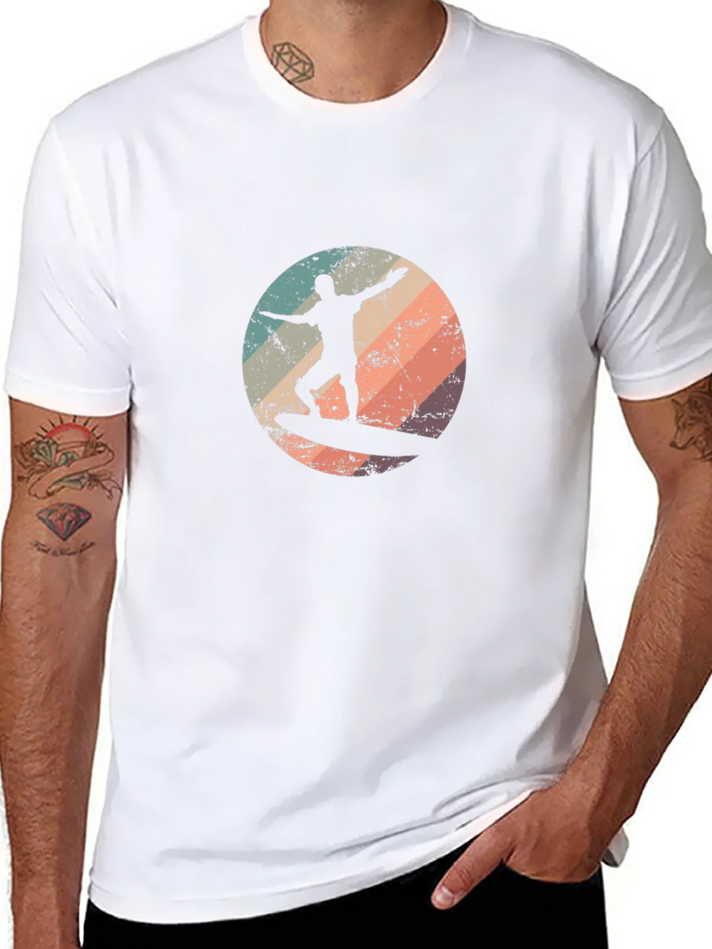 Retro Surfer T-Shirt - Black Surf Tee product image 7