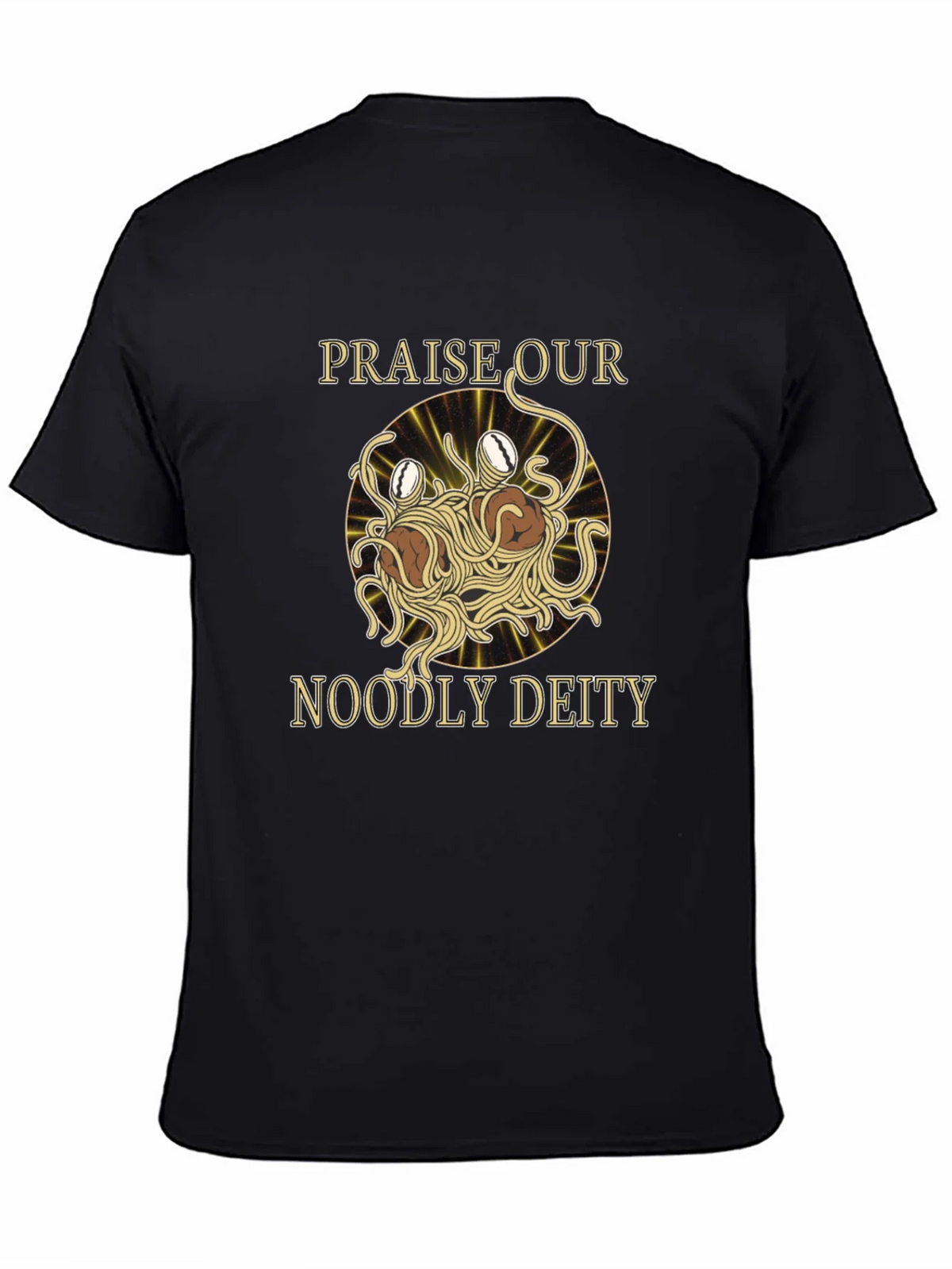 Noodly Deity T-Shirt - Funny Spaghetti Monster Graphic Tee product image 4