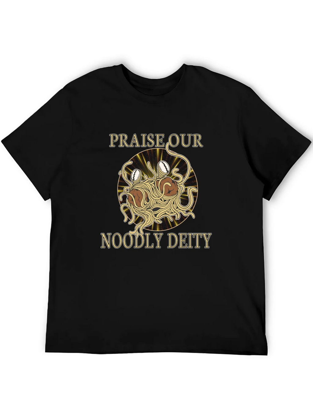 Noodly Deity T-Shirt - Funny Spaghetti Monster Graphic Tee product image 5