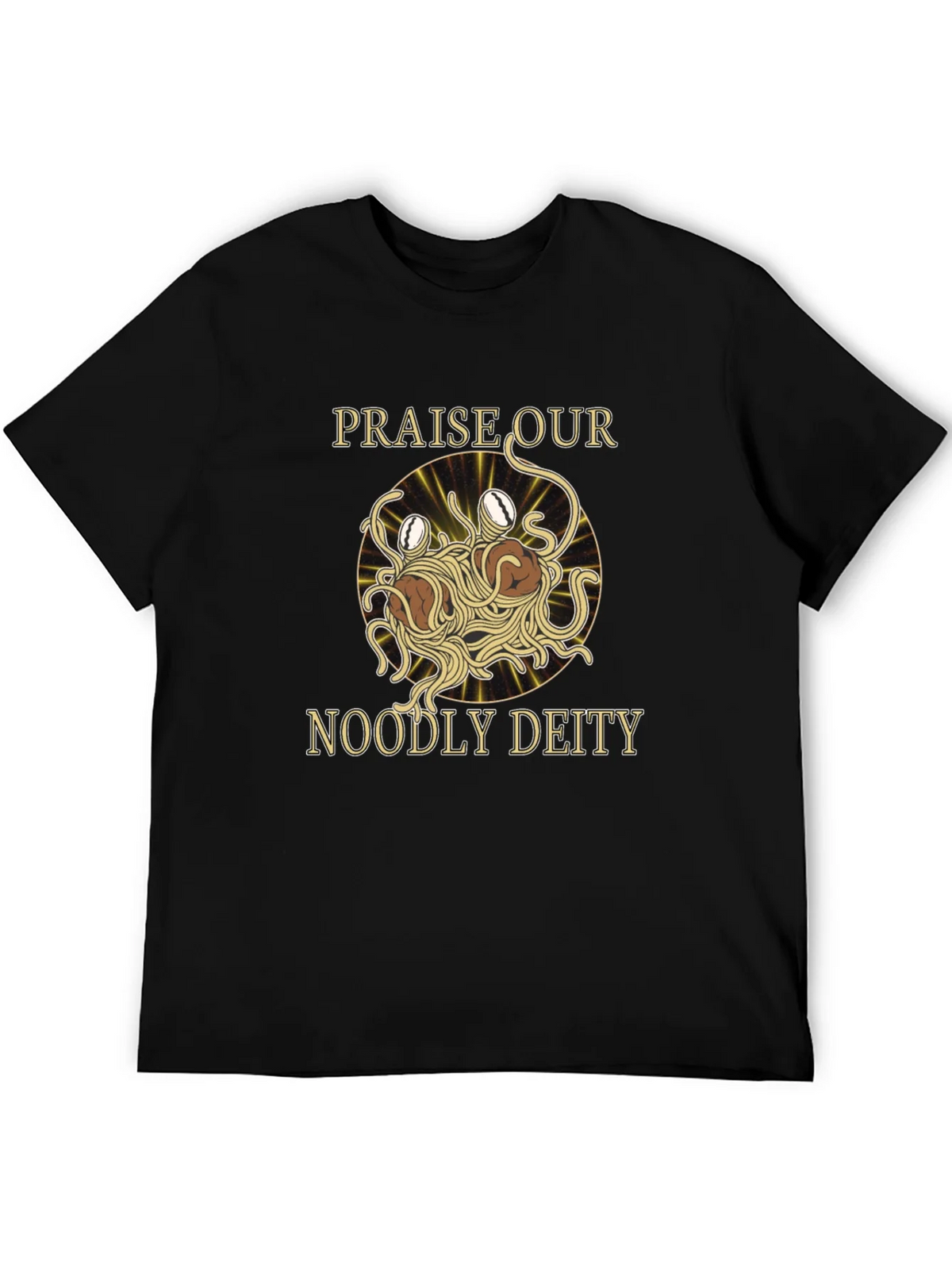 Noodly Deity T-Shirt - Funny Spaghetti Monster Graphic Tee product image 5