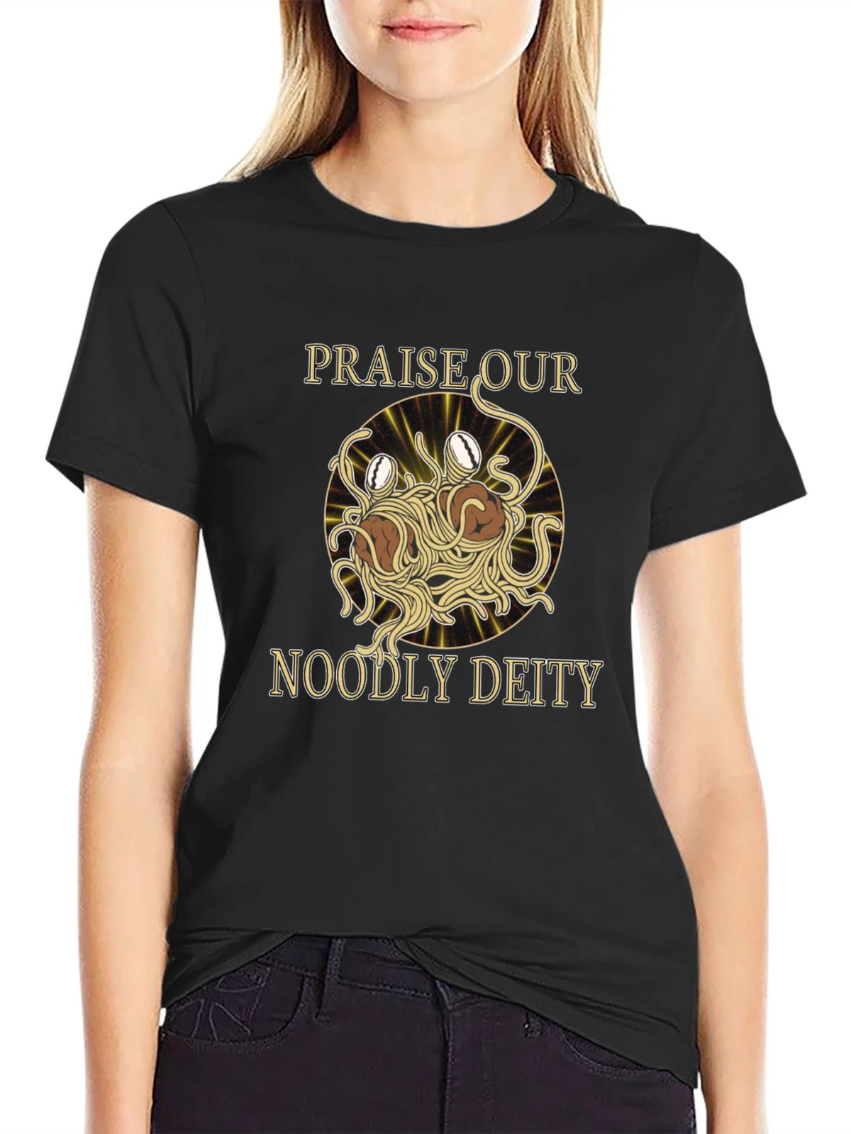 Noodly Deity T-Shirt - Funny Spaghetti Monster Graphic Tee product image 2