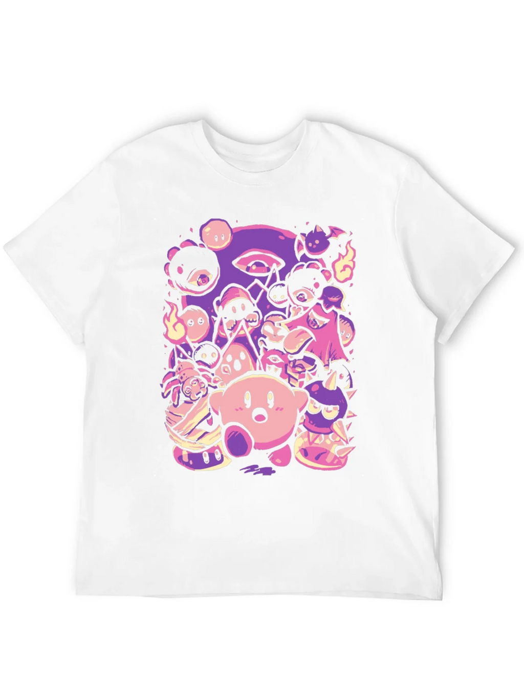 Kirby Character Mashup Black T-Shirt product image 11