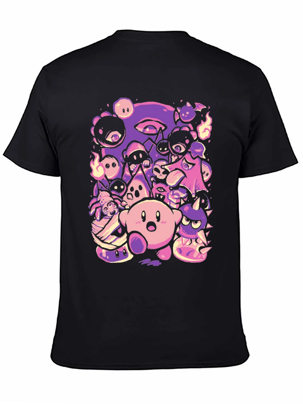 Kirby Character Mashup Black T-Shirt product image 4