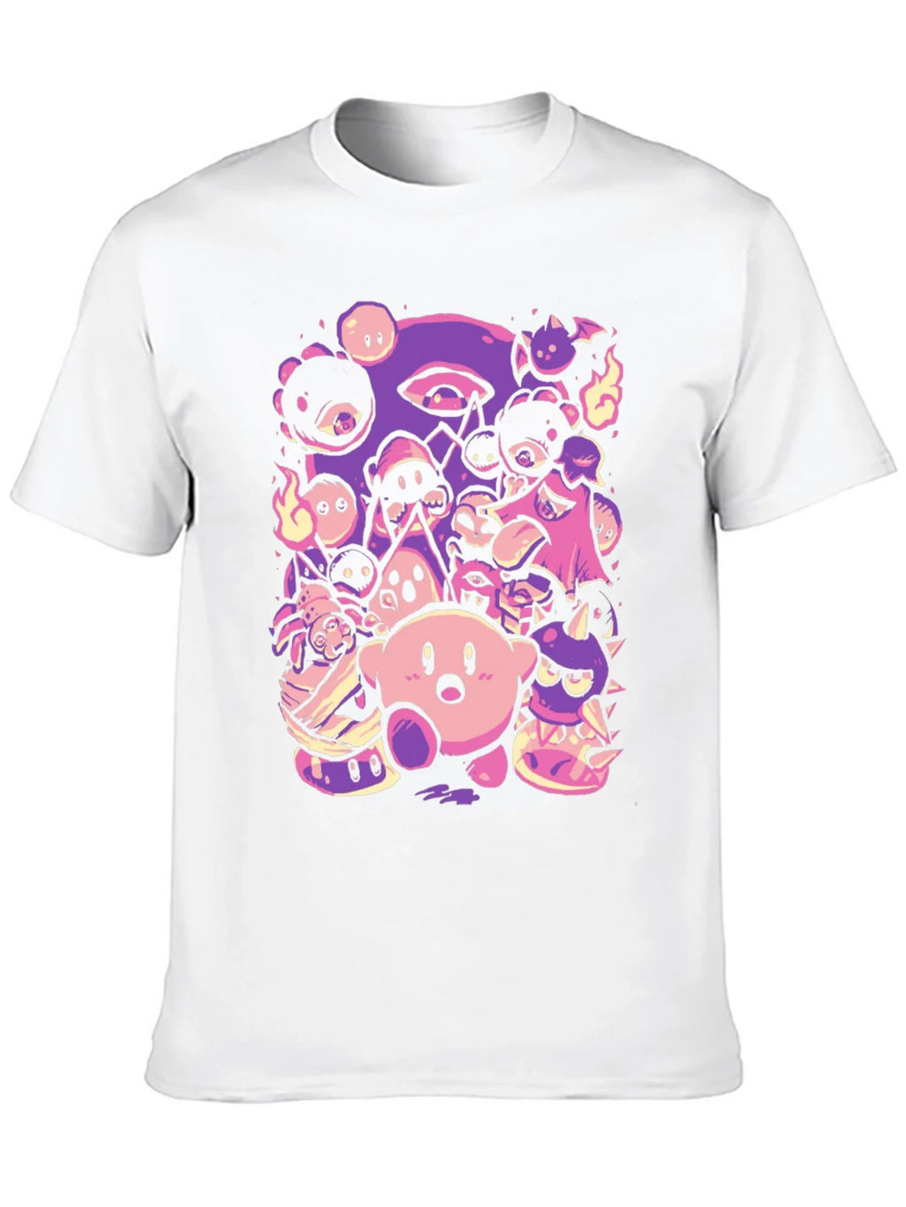 Kirby Character Mashup Black T-Shirt product image 9