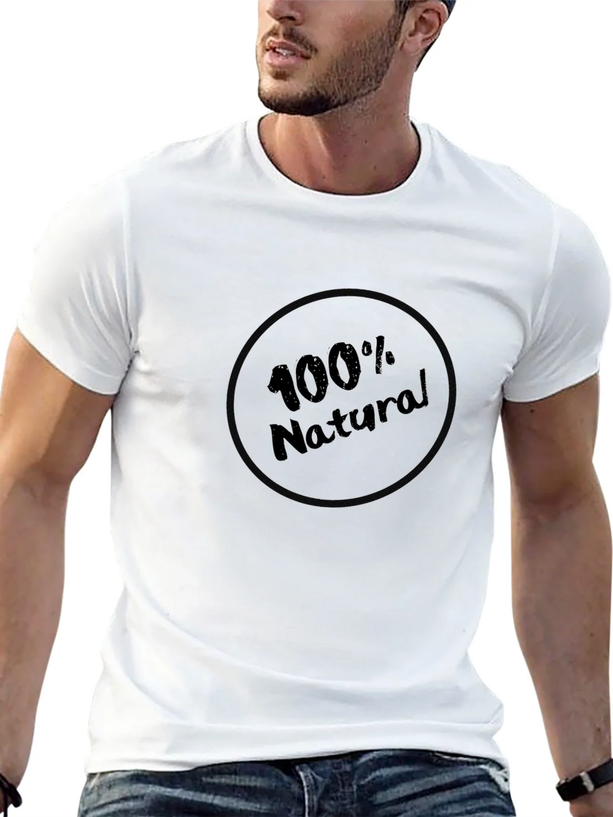 100% Natural Black Graphic Tee - Soft Comfort product image 12