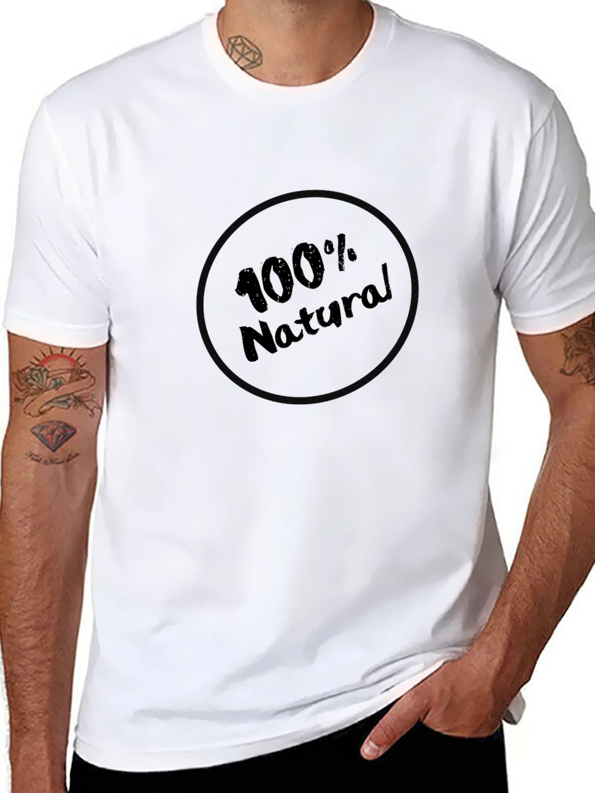 100% Natural Black Graphic Tee - Soft Comfort product image 7