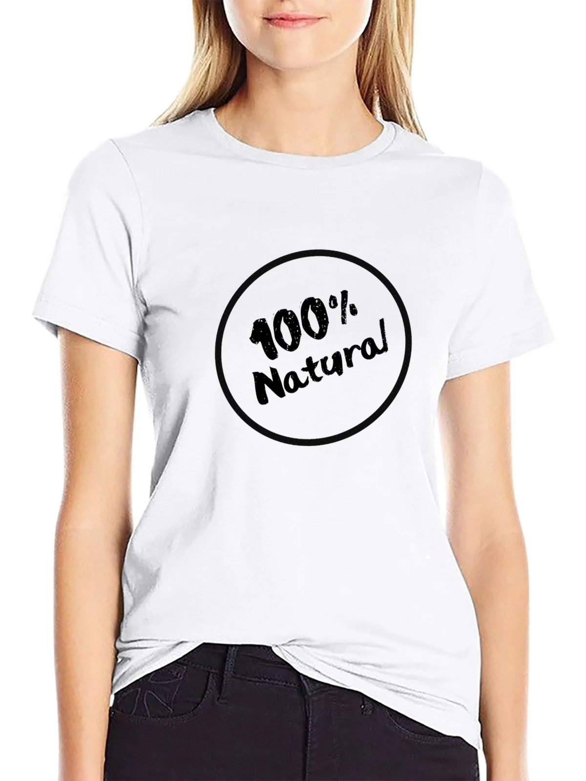 100% Natural Black Graphic Tee - Soft Comfort product image 8
