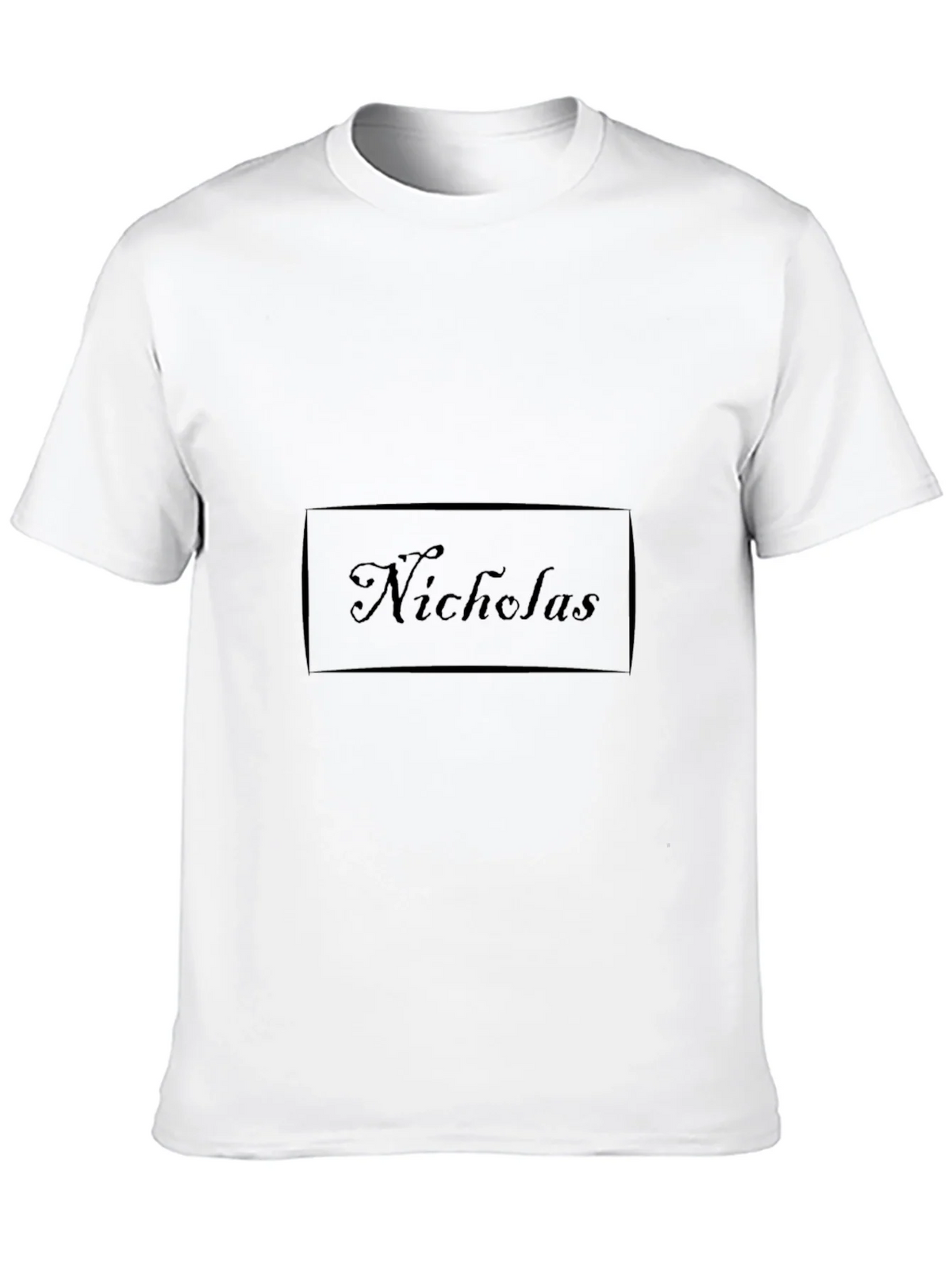 Stylish Black Tee - Nicholas Text Design product image 9
