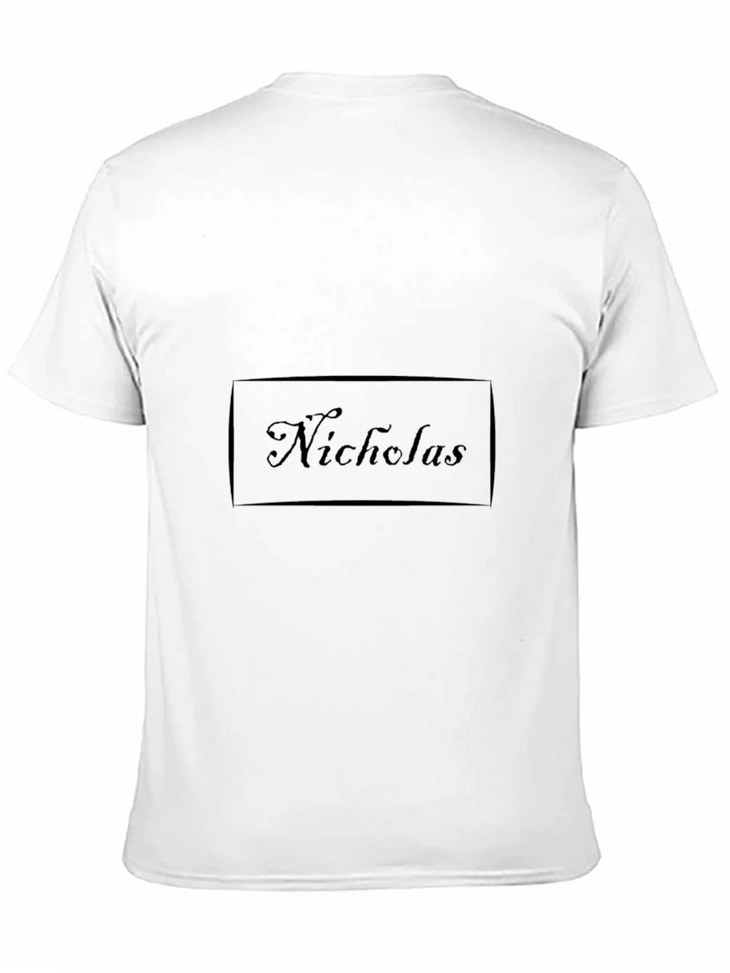 Stylish Black Tee - Nicholas Text Design product image 10