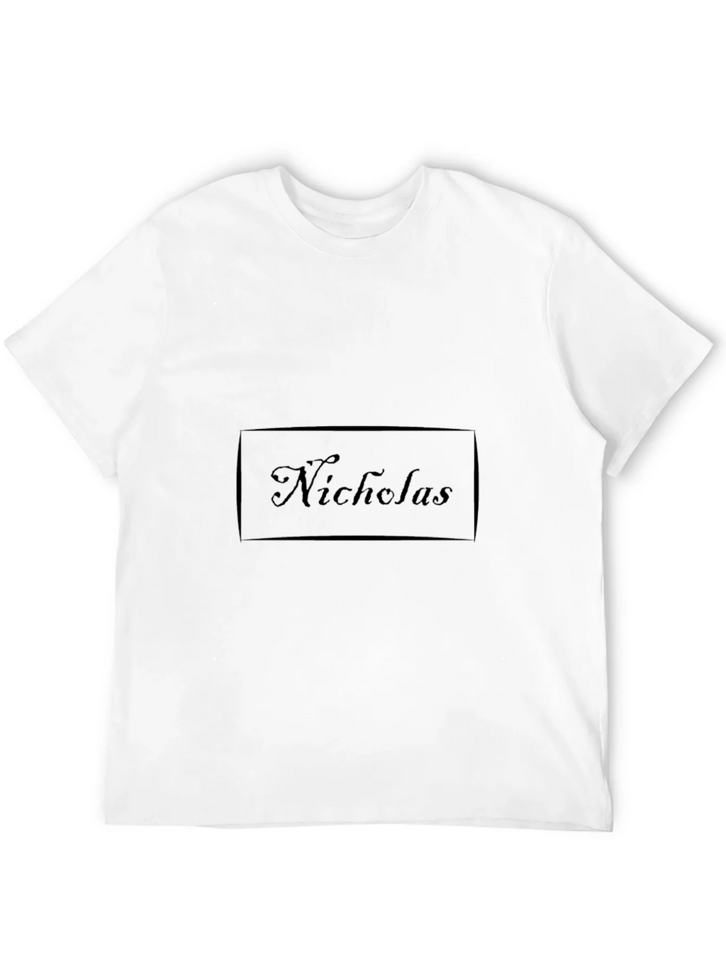Stylish Black Tee - Nicholas Text Design product image 11
