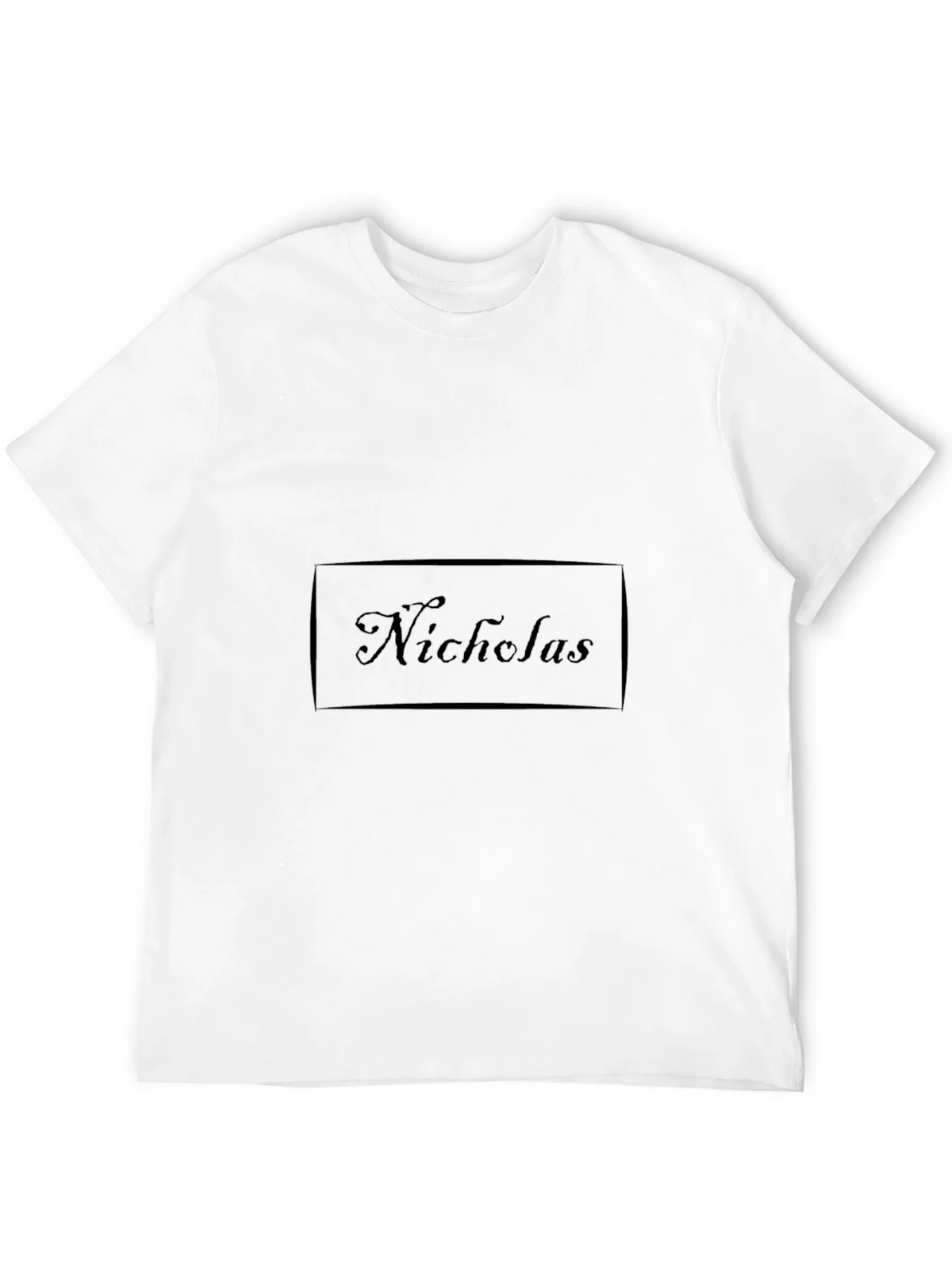 Stylish Black Tee - Nicholas Text Design product image 11