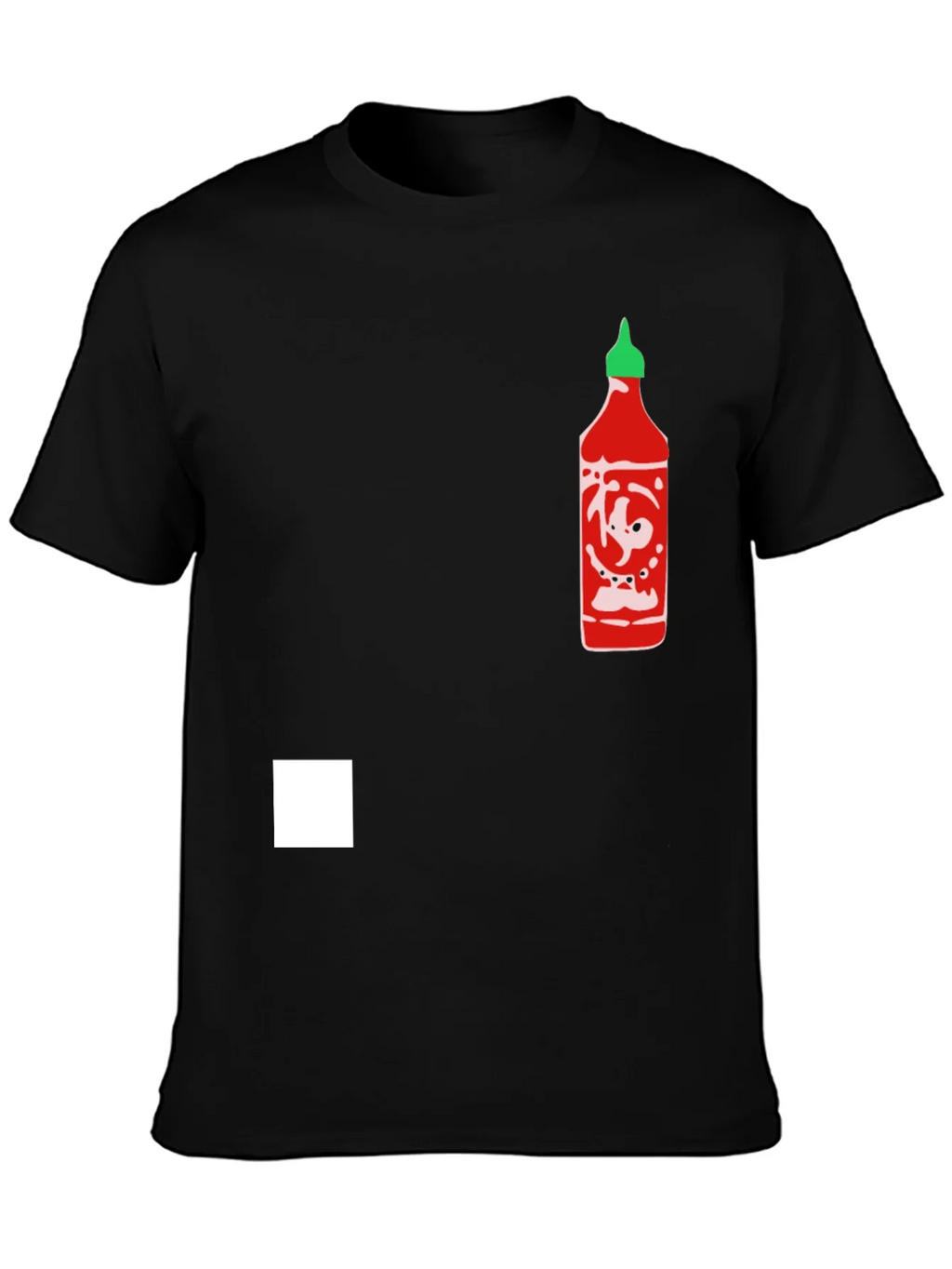 Sriracha Bottle Graphic Tee - Black Cotton Blend product image 3
