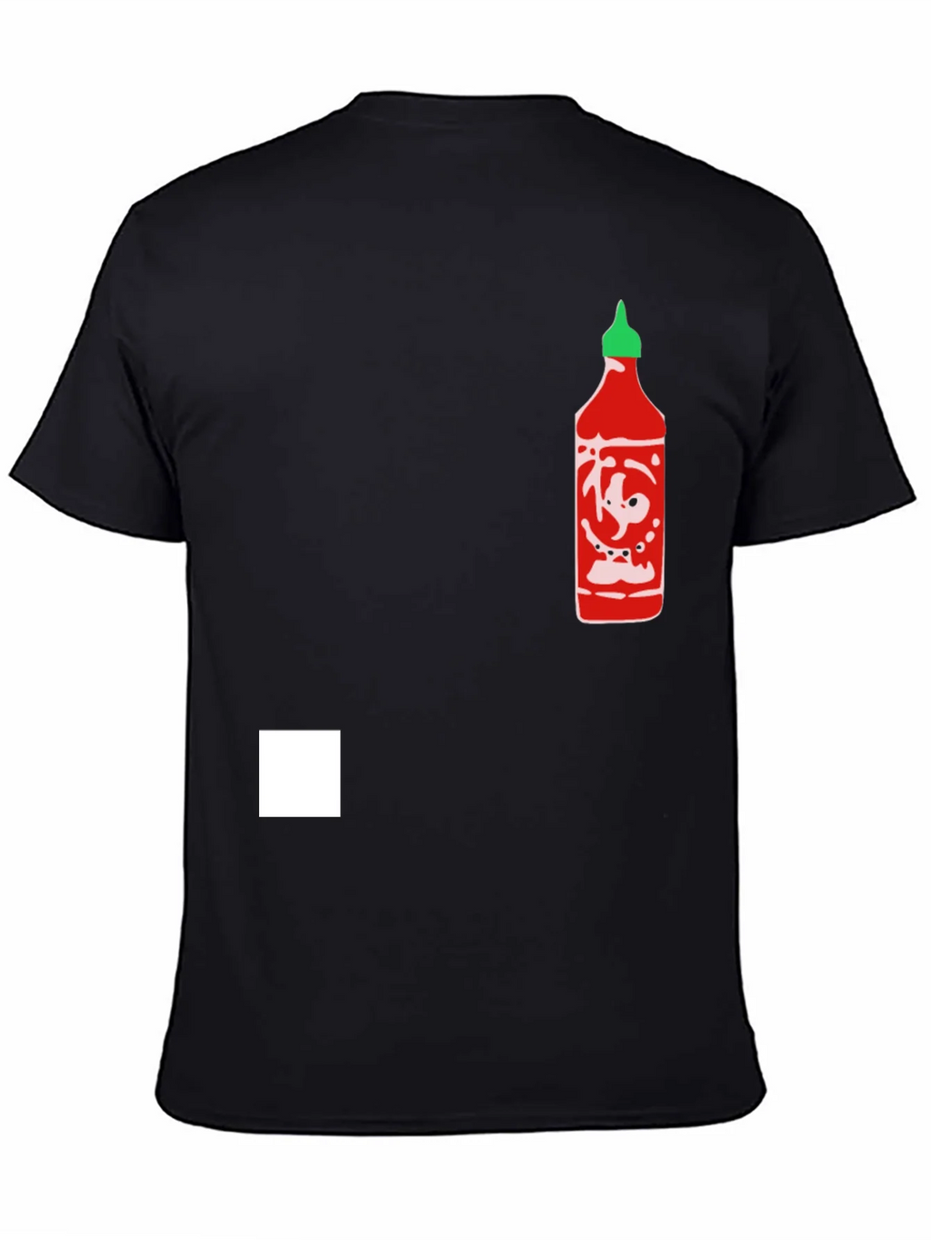 Sriracha Bottle Graphic Tee - Black Cotton Blend product image 4