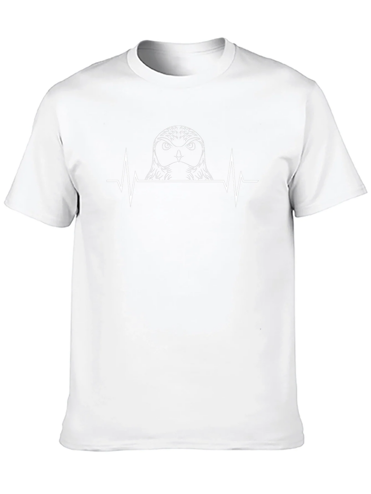Owl Heartbeat T-Shirt - Black Cotton Tee product image 9