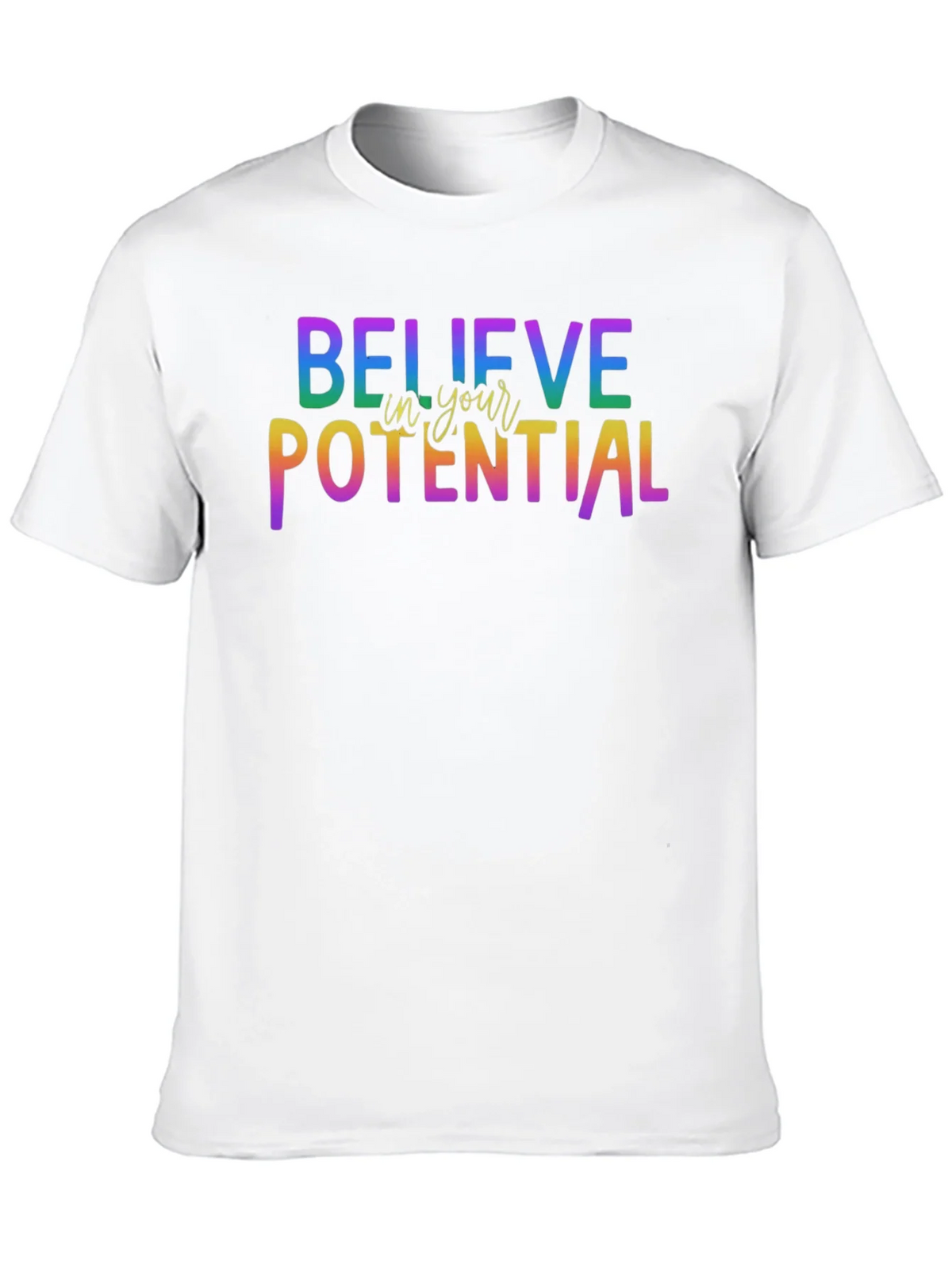 Believe In Your Potential Rainbow Graphic T-Shirt product image 8