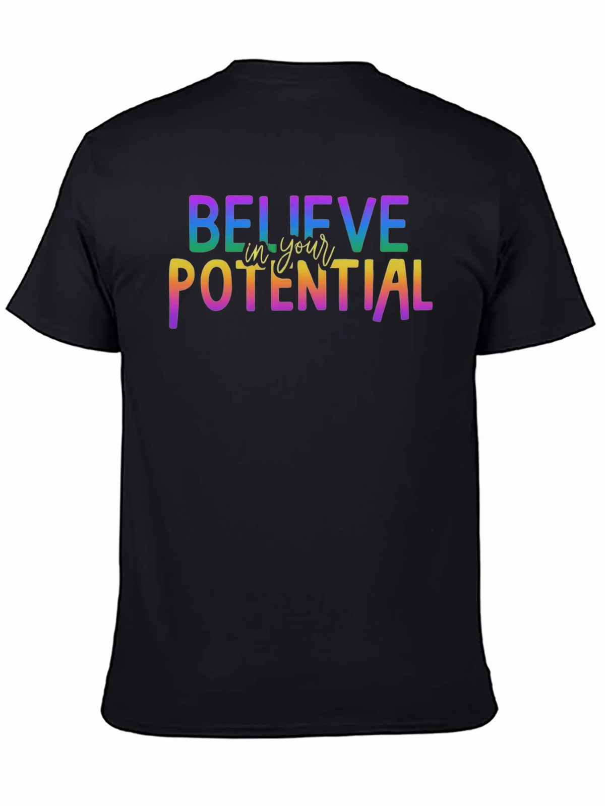 Believe In Your Potential Rainbow Graphic T-Shirt product image 4