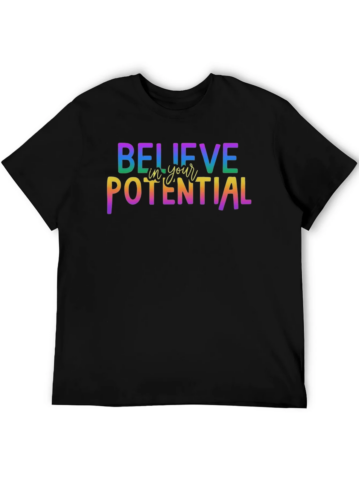 Believe In Your Potential Rainbow Graphic T-Shirt product image 5