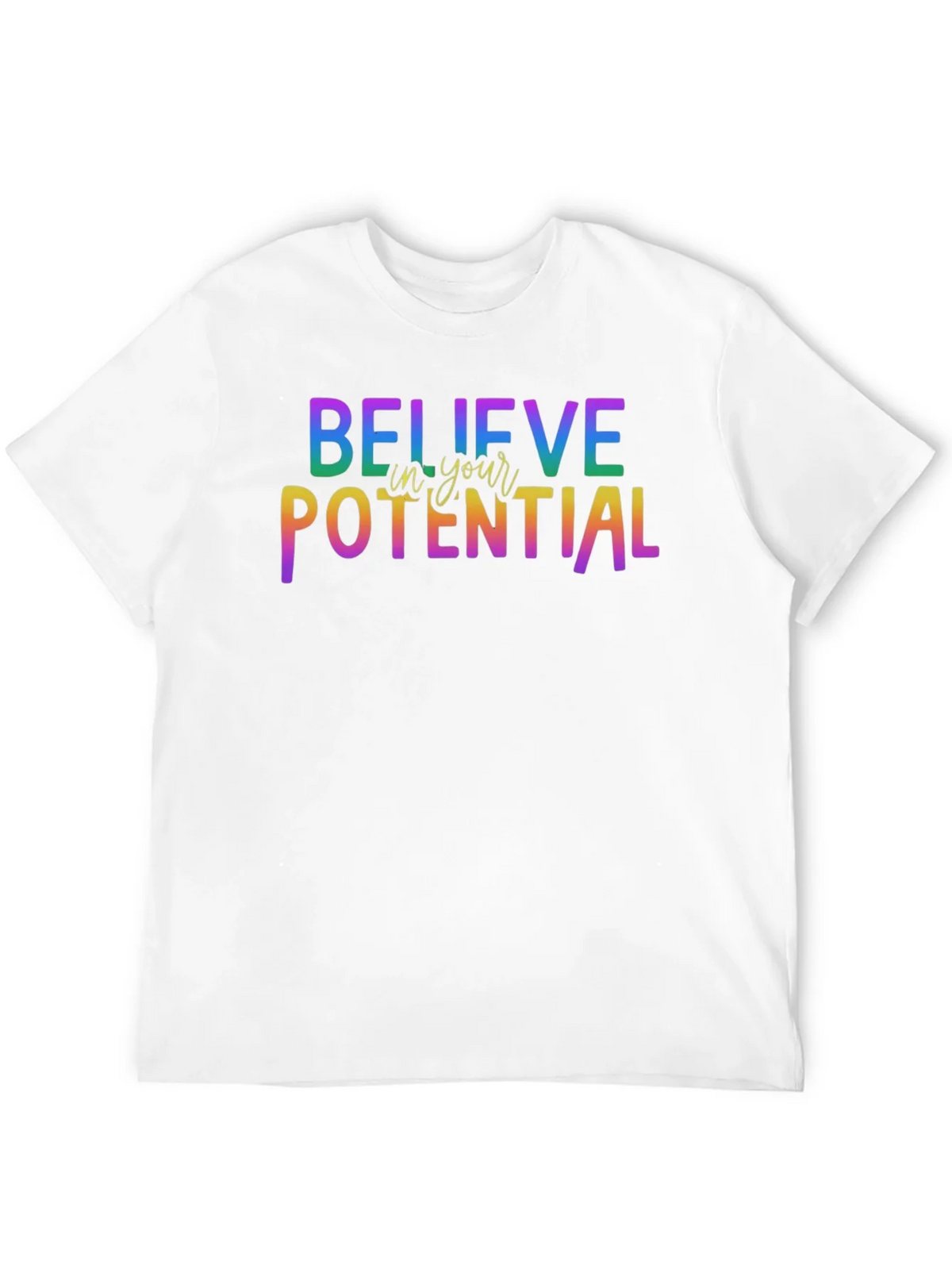 Believe In Your Potential Rainbow Graphic T-Shirt product image 10
