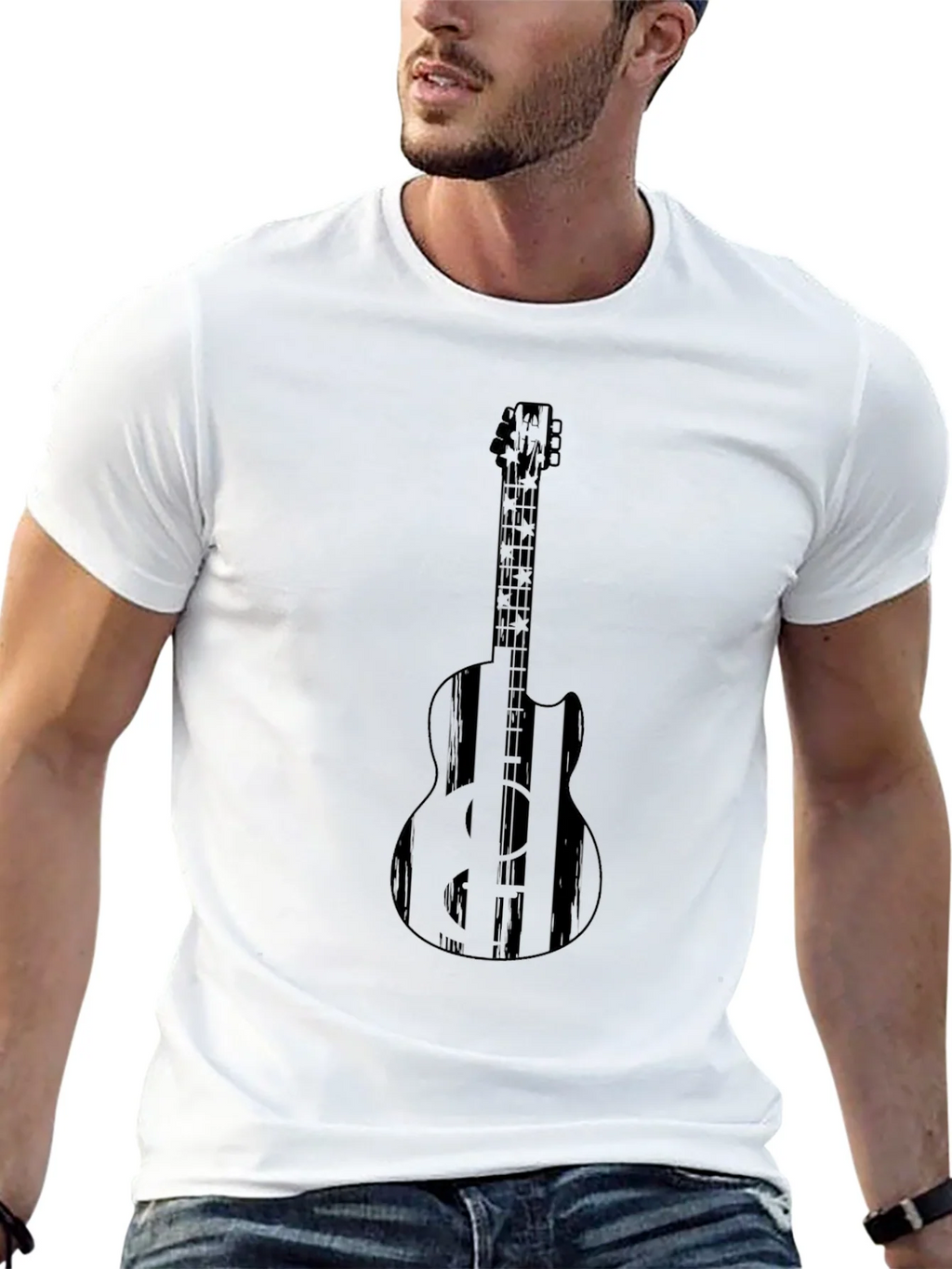 Guitar Graphic Black T-Shirt - Musician Style product image 11