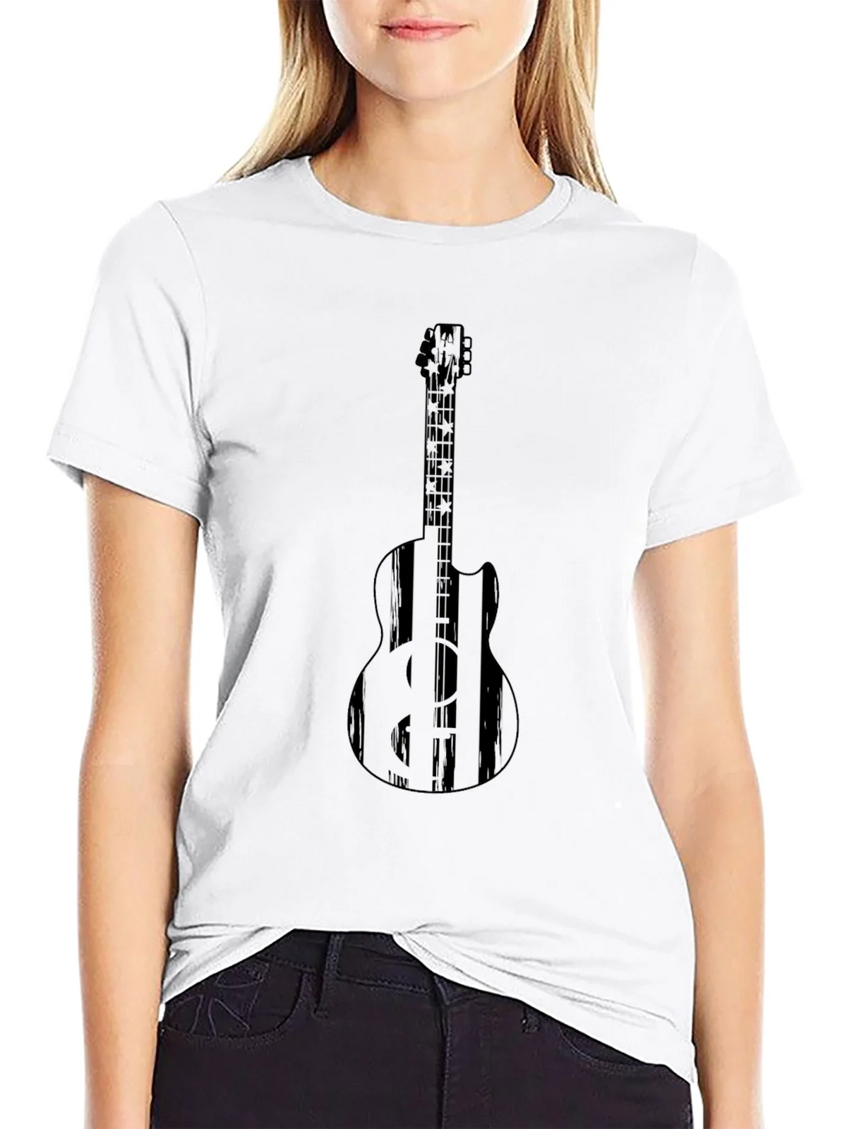 Guitar Graphic Black T-Shirt - Musician Style product image 7