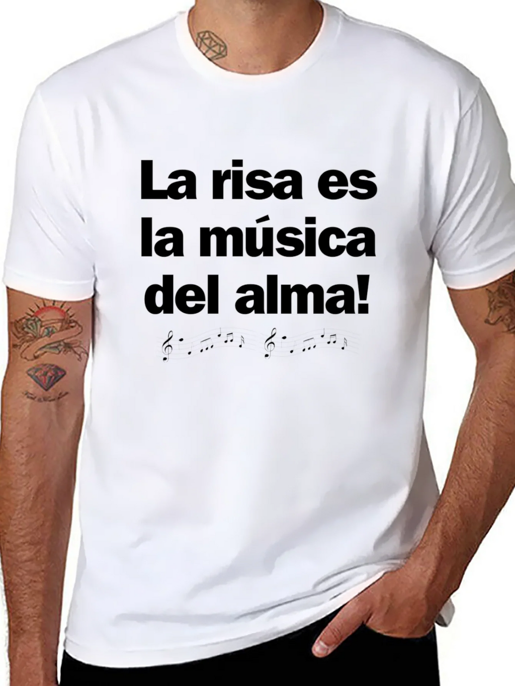 La Risa Es La Música del Alma Black T-Shirt product image 7