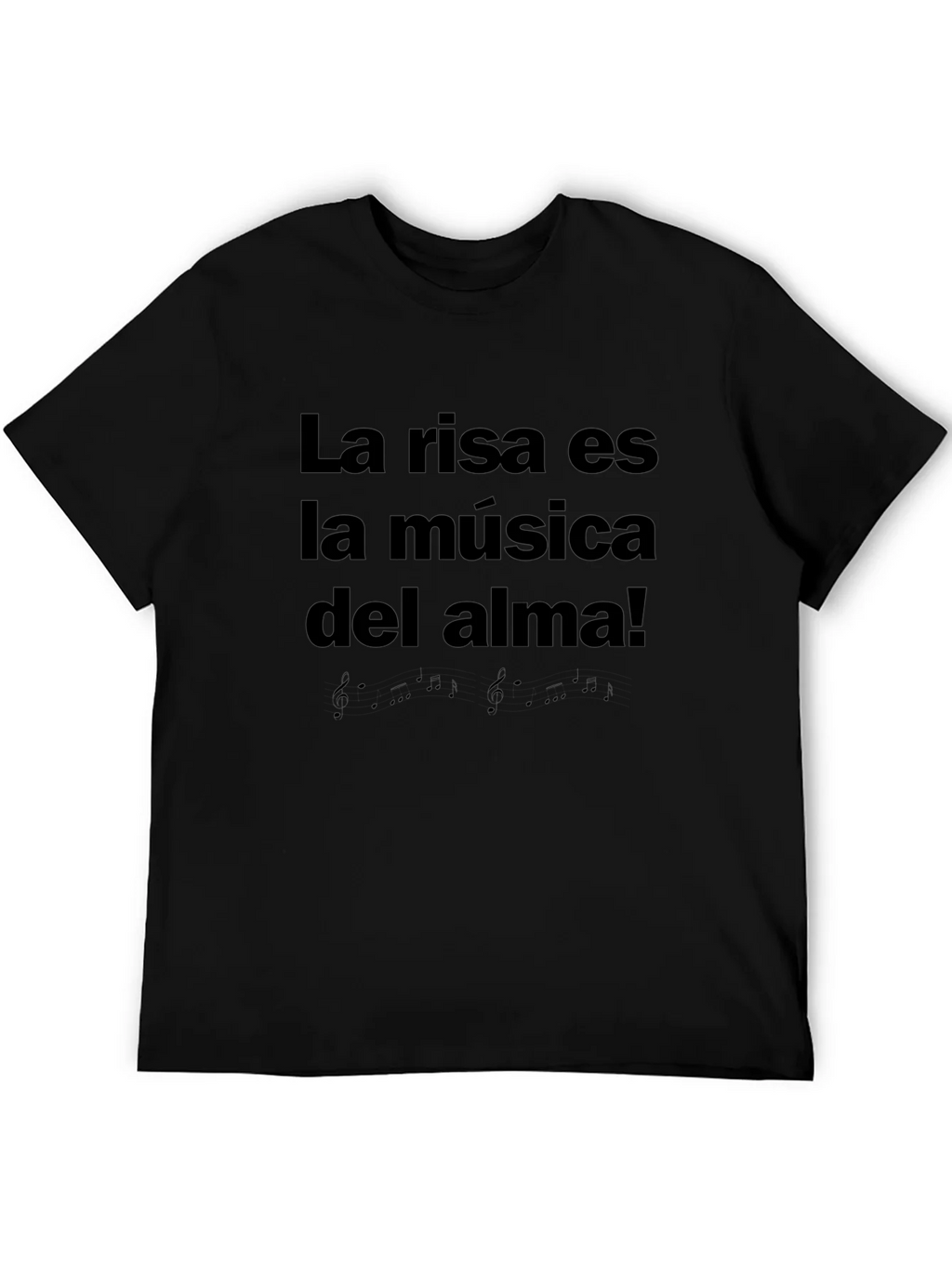 La Risa Es La Música del Alma Black T-Shirt product image 5