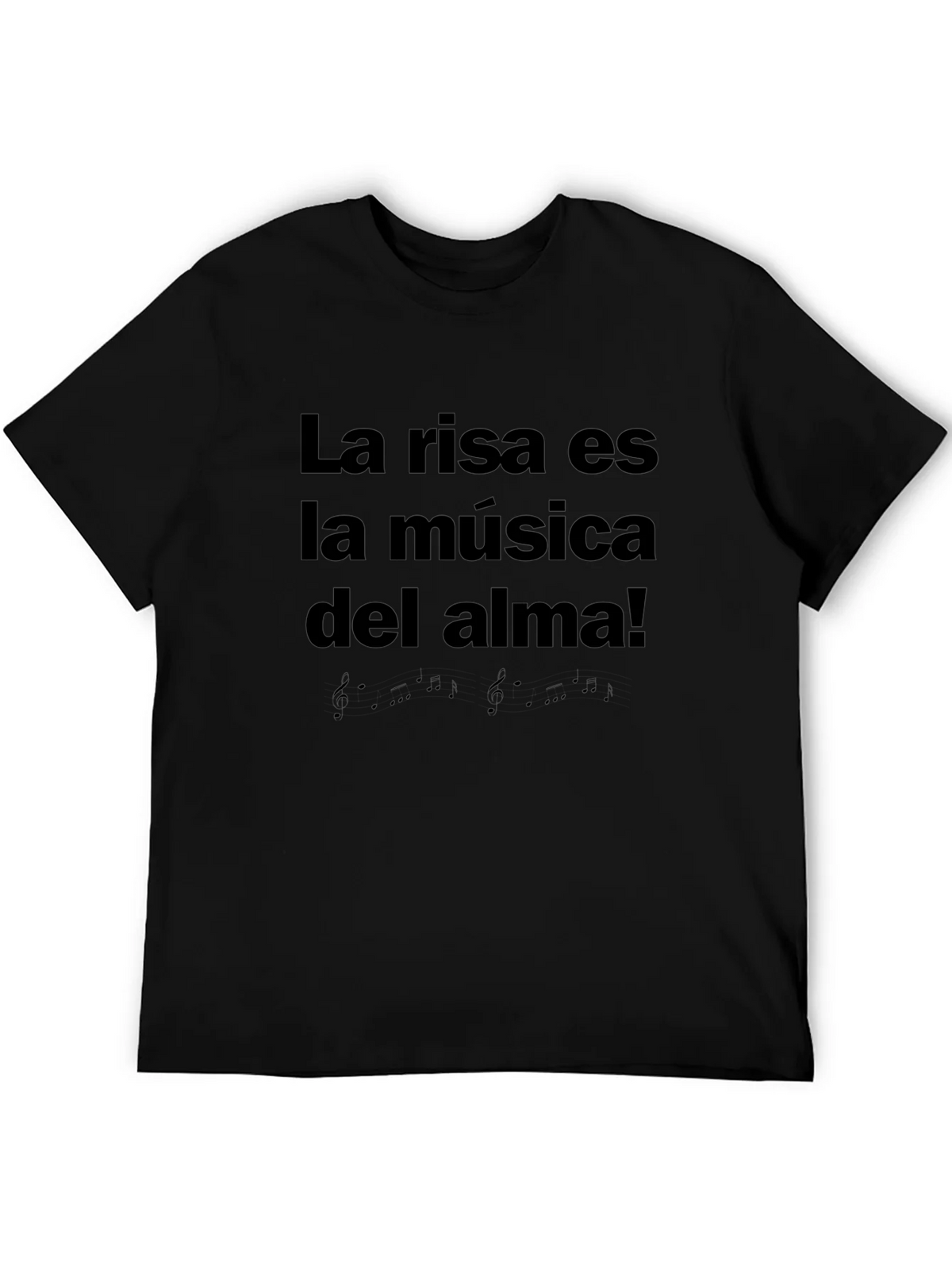 La Risa Es La Música del Alma Black T-Shirt product image 5