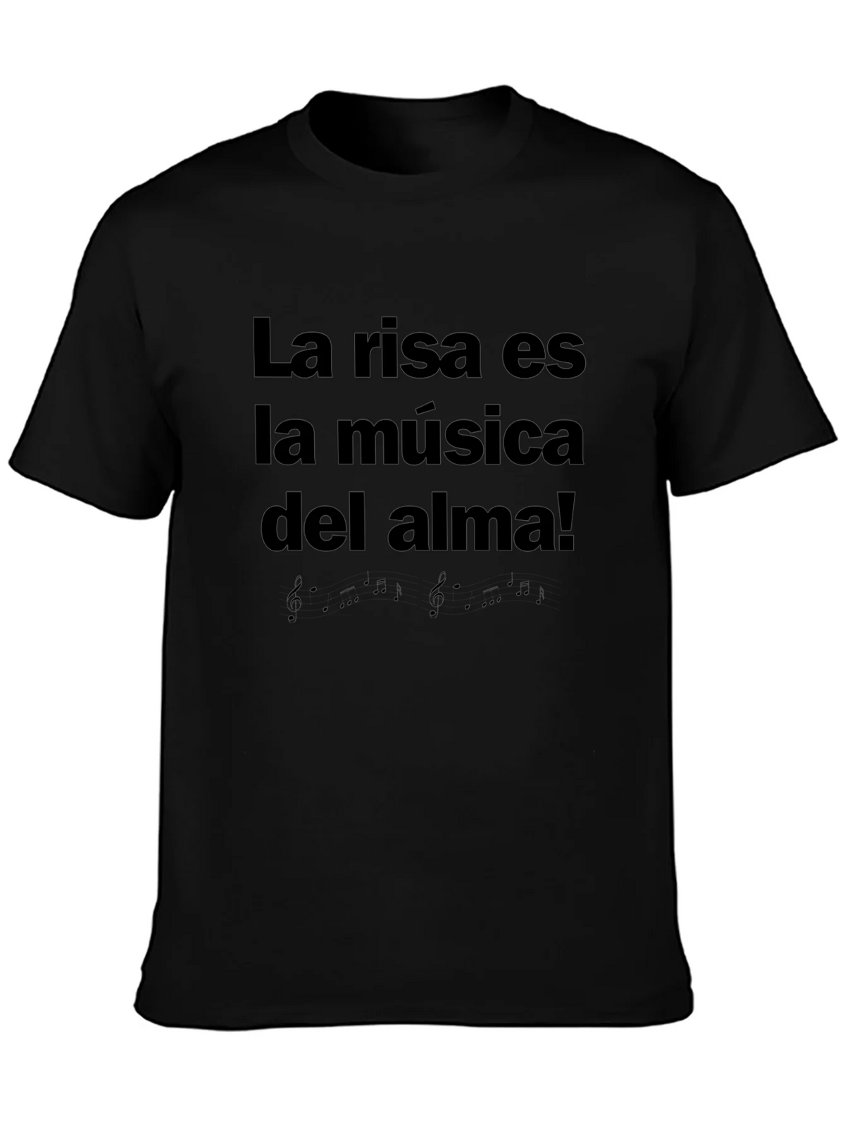 La Risa Es La Música del Alma Black T-Shirt product image 3