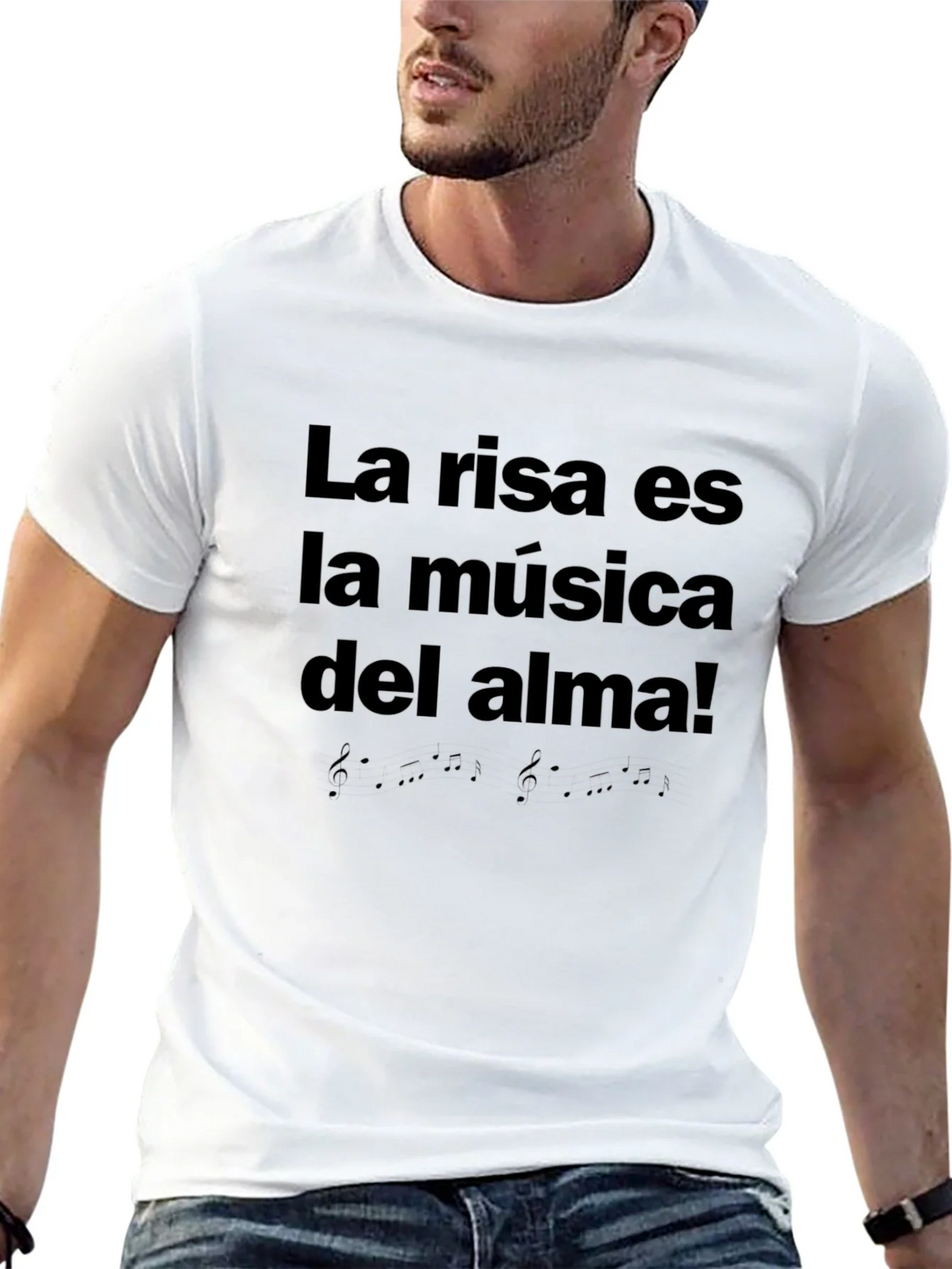 La Risa Es La Música del Alma Black T-Shirt product image 12