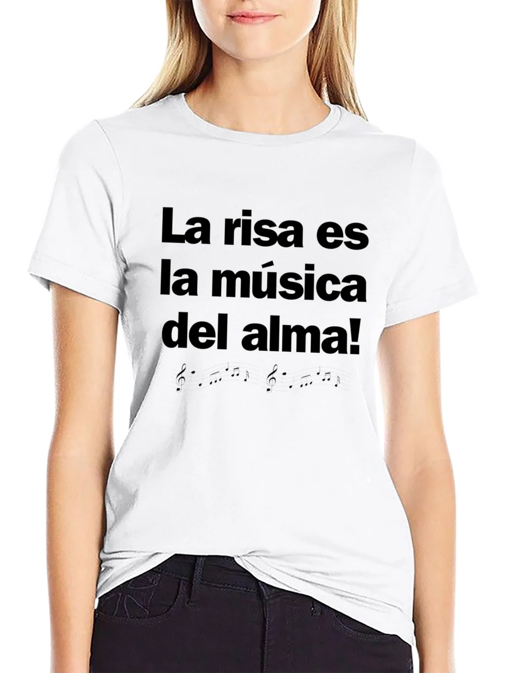 La Risa Es La Música del Alma Black T-Shirt product image 8