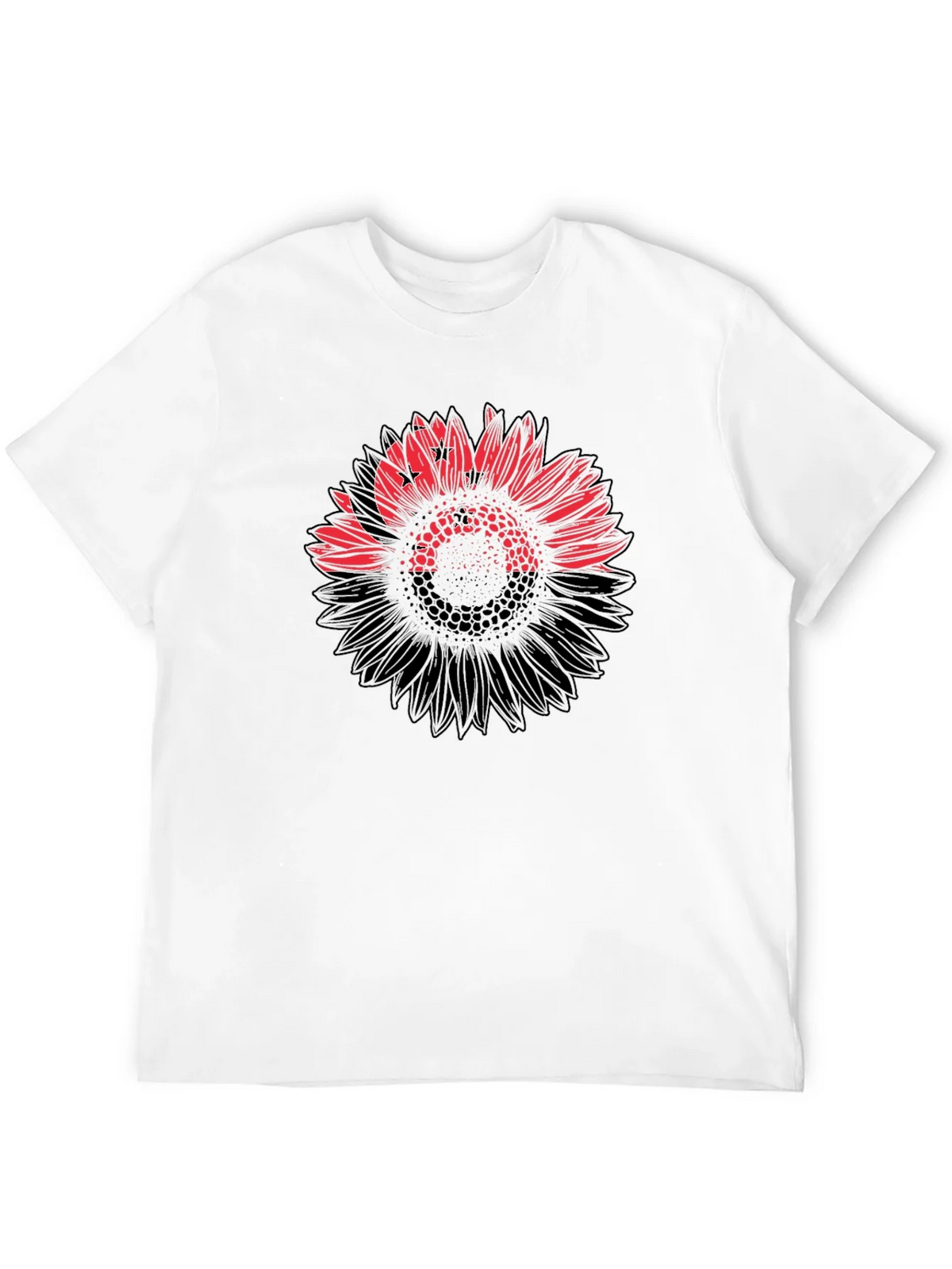 Mens Black T-Shirt with Sunflower Design product image 11