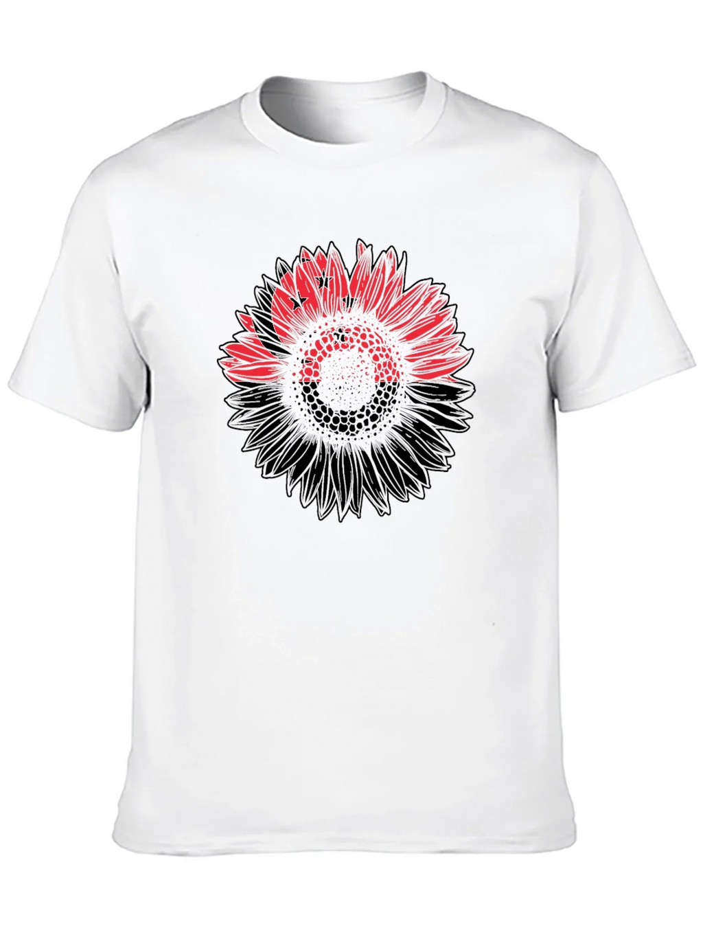 Mens Black T-Shirt with Sunflower Design product image 9