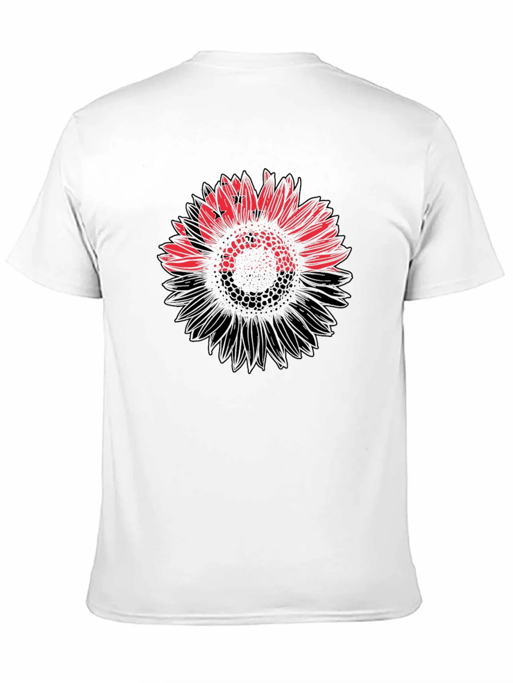 Mens Black T-Shirt with Sunflower Design product image 10