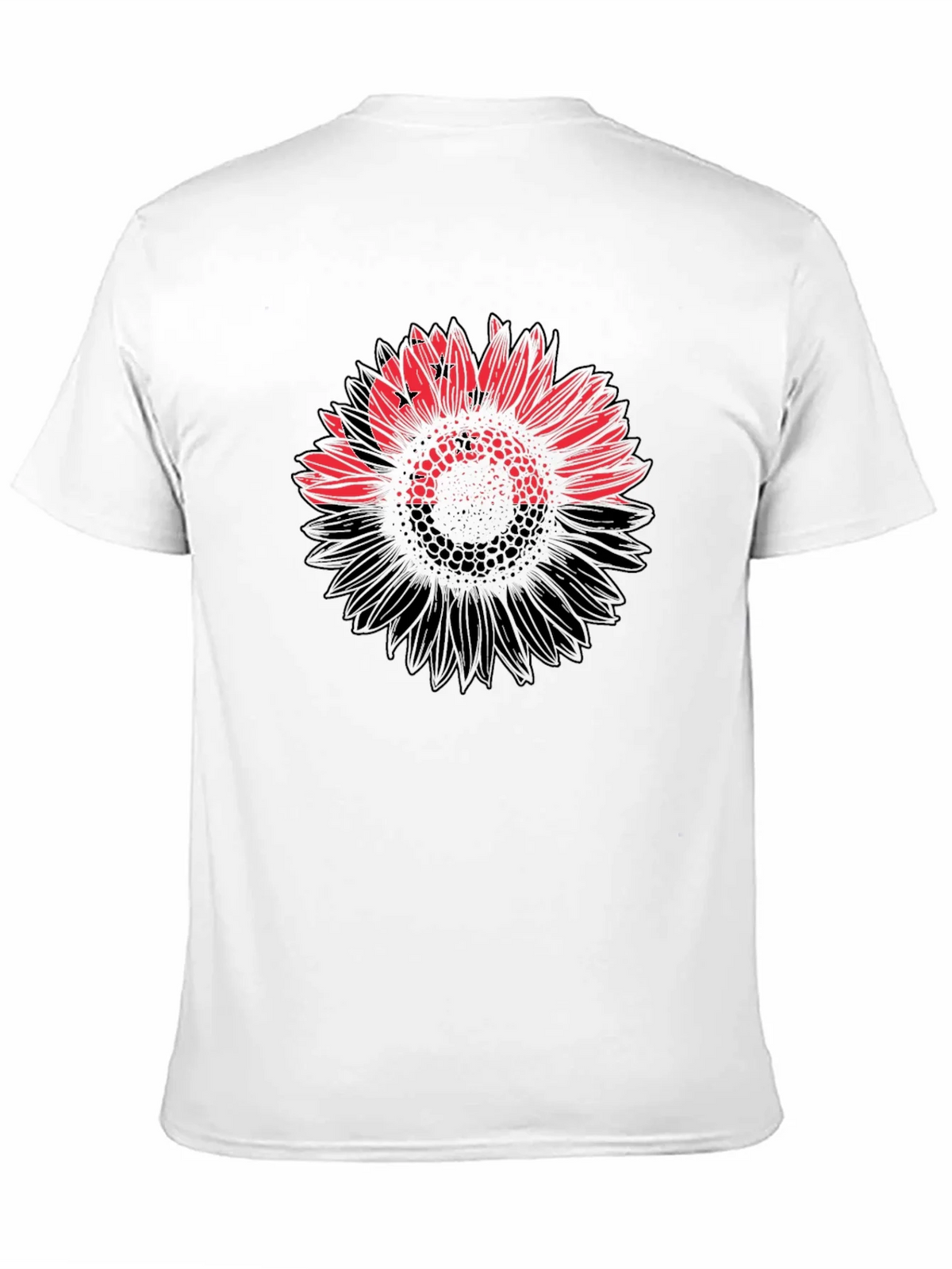 Mens Black T-Shirt with Sunflower Design product image 10