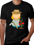 Gardener Graphic T-Shirt - Black Cotton Blend